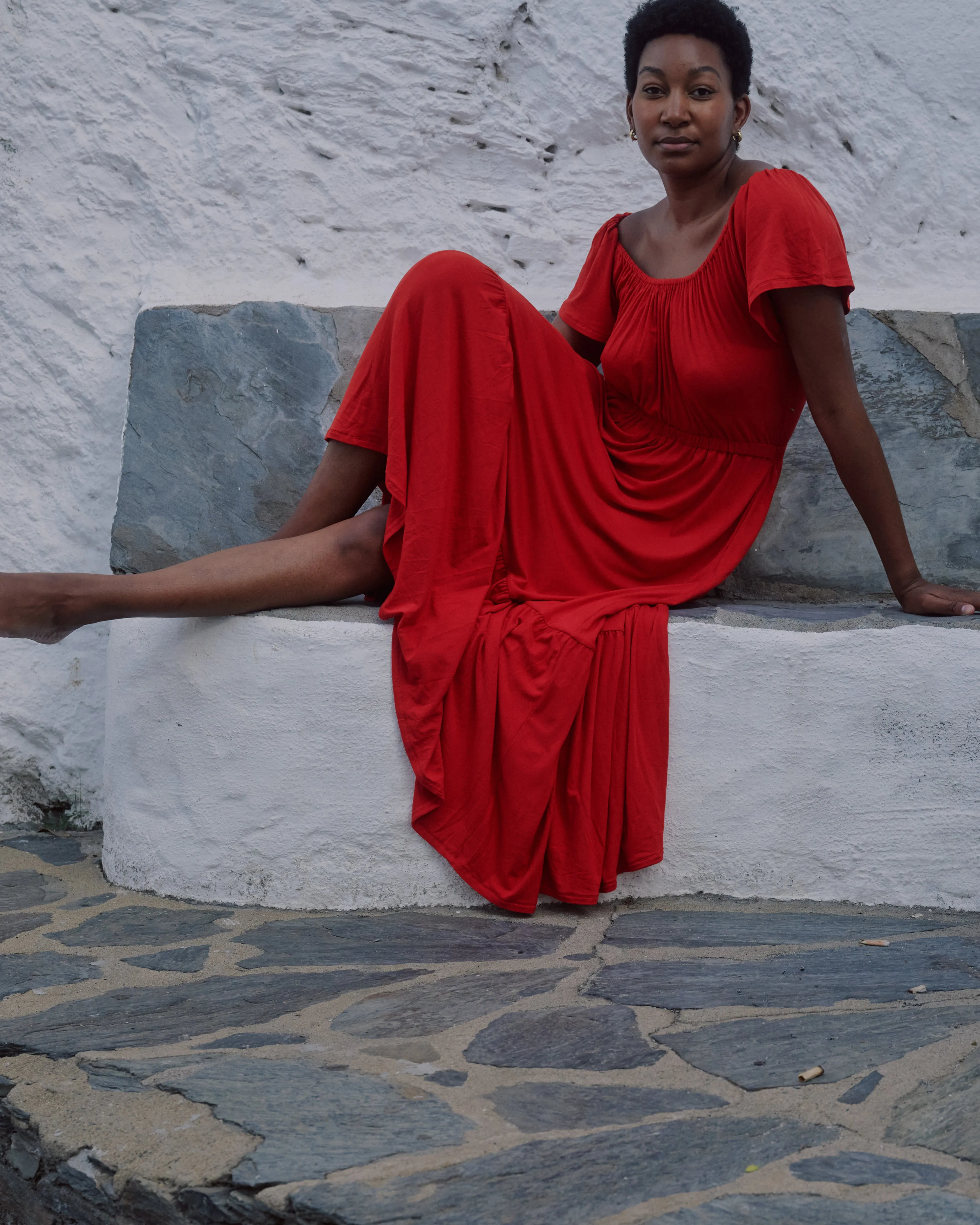 Kahlo Liquid Jersey Dress - Lipstick sold by Universal Standard product image thumbnail 2