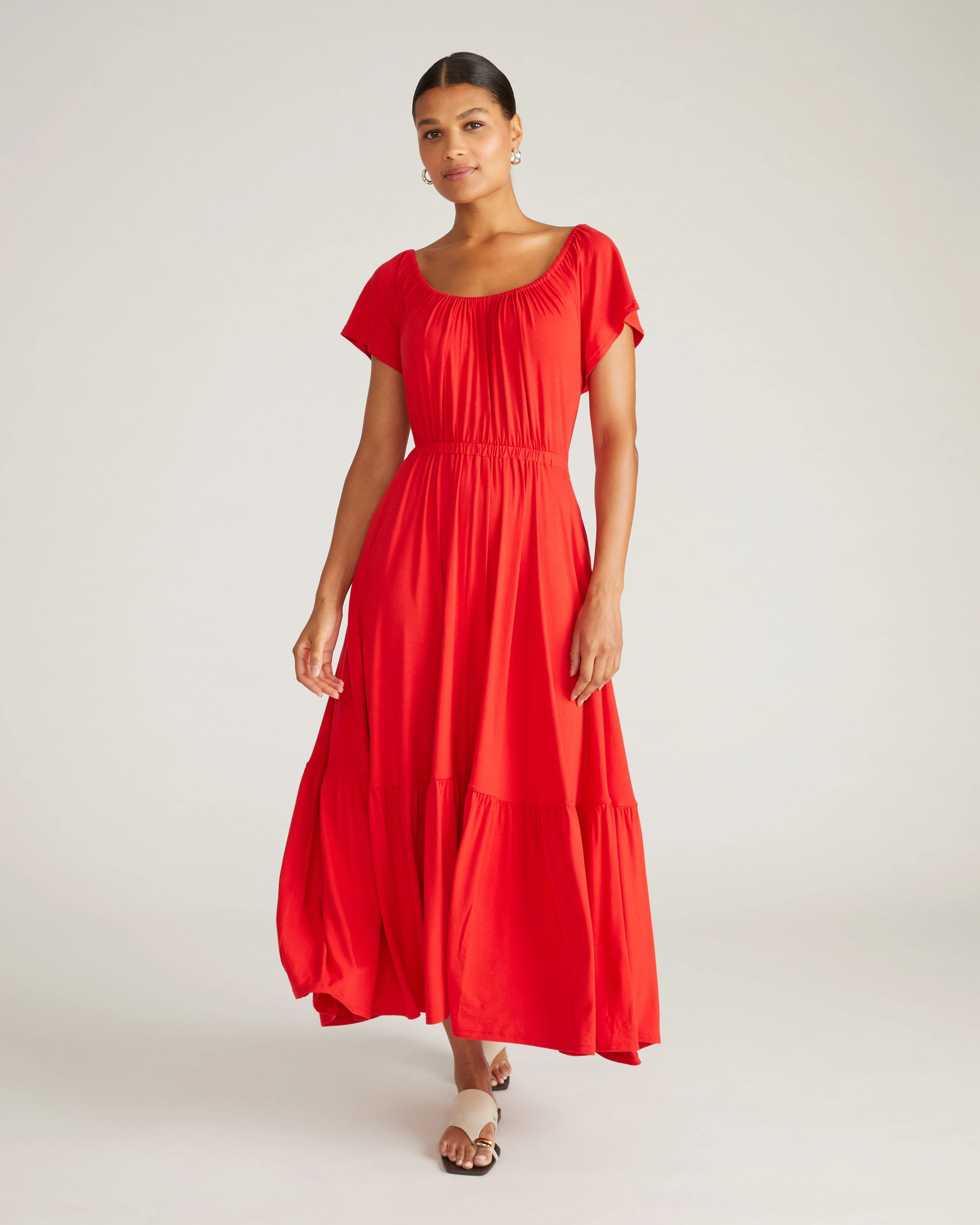 Kahlo Liquid Jersey Dress - Lipstick sold by Universal Standard product image thumbnail 4