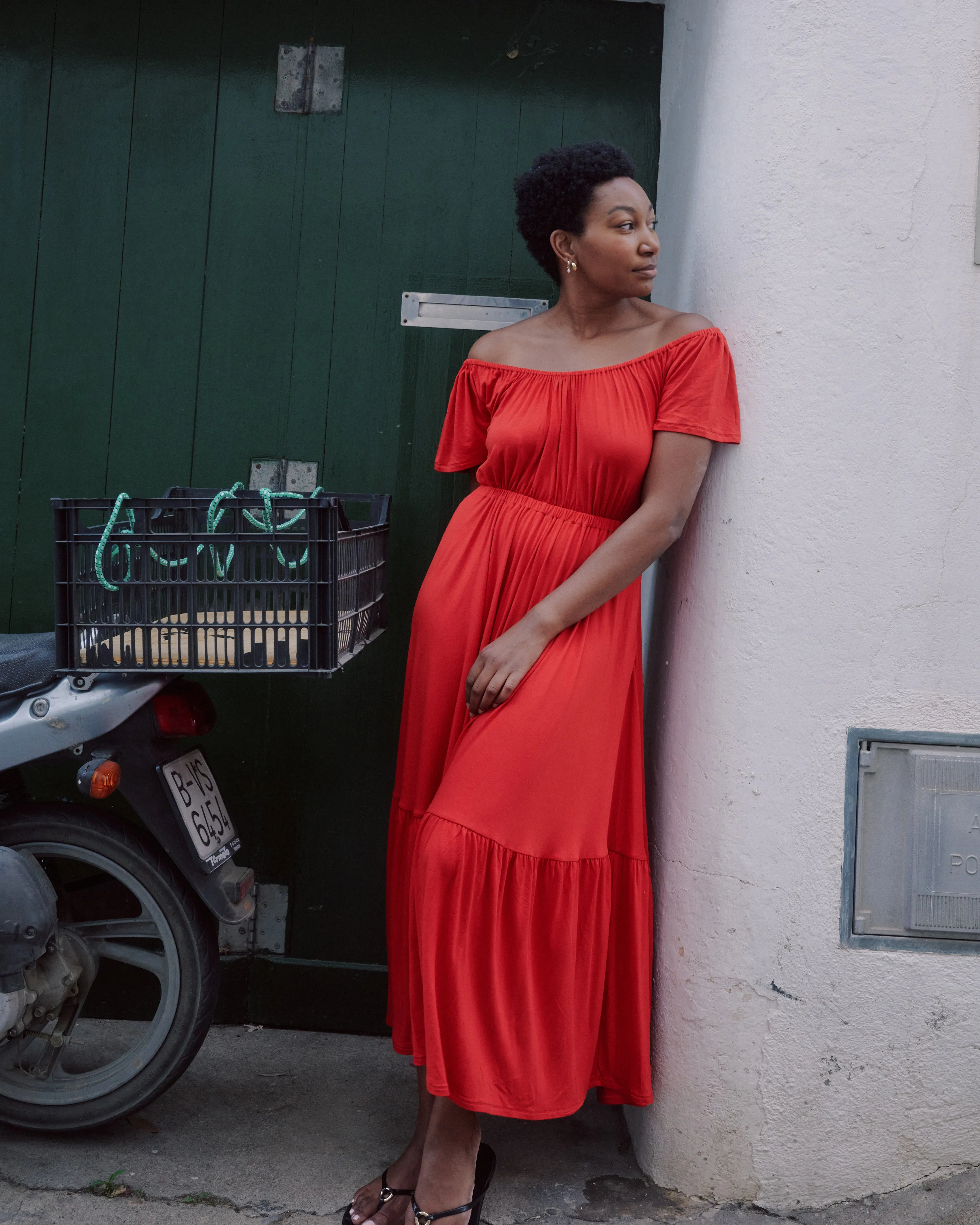 Kahlo Liquid Jersey Dress - Lipstick sold by Universal Standard