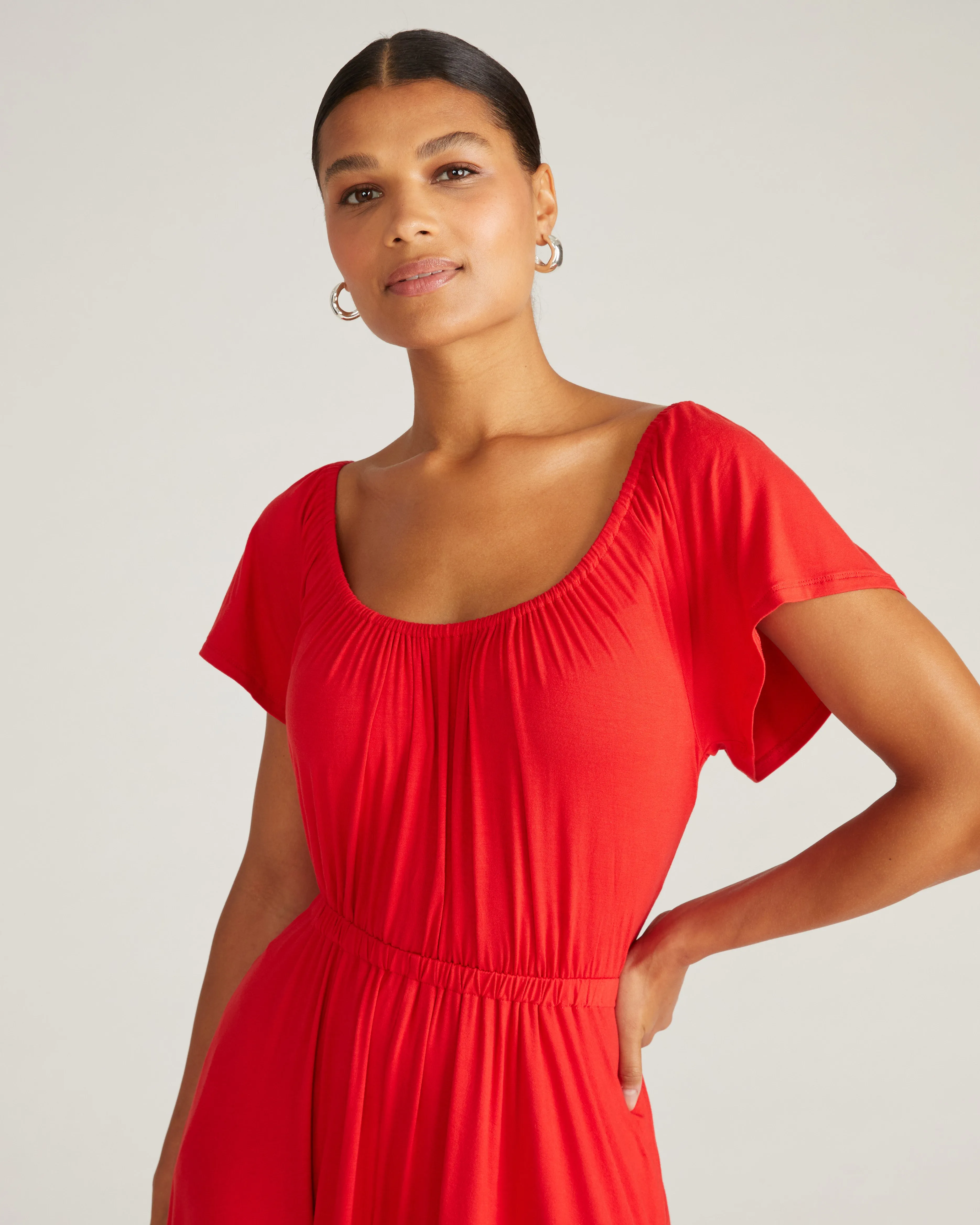 Kahlo Liquid Jersey Dress - Lipstick sold by Universal Standard product image thumbnail 5