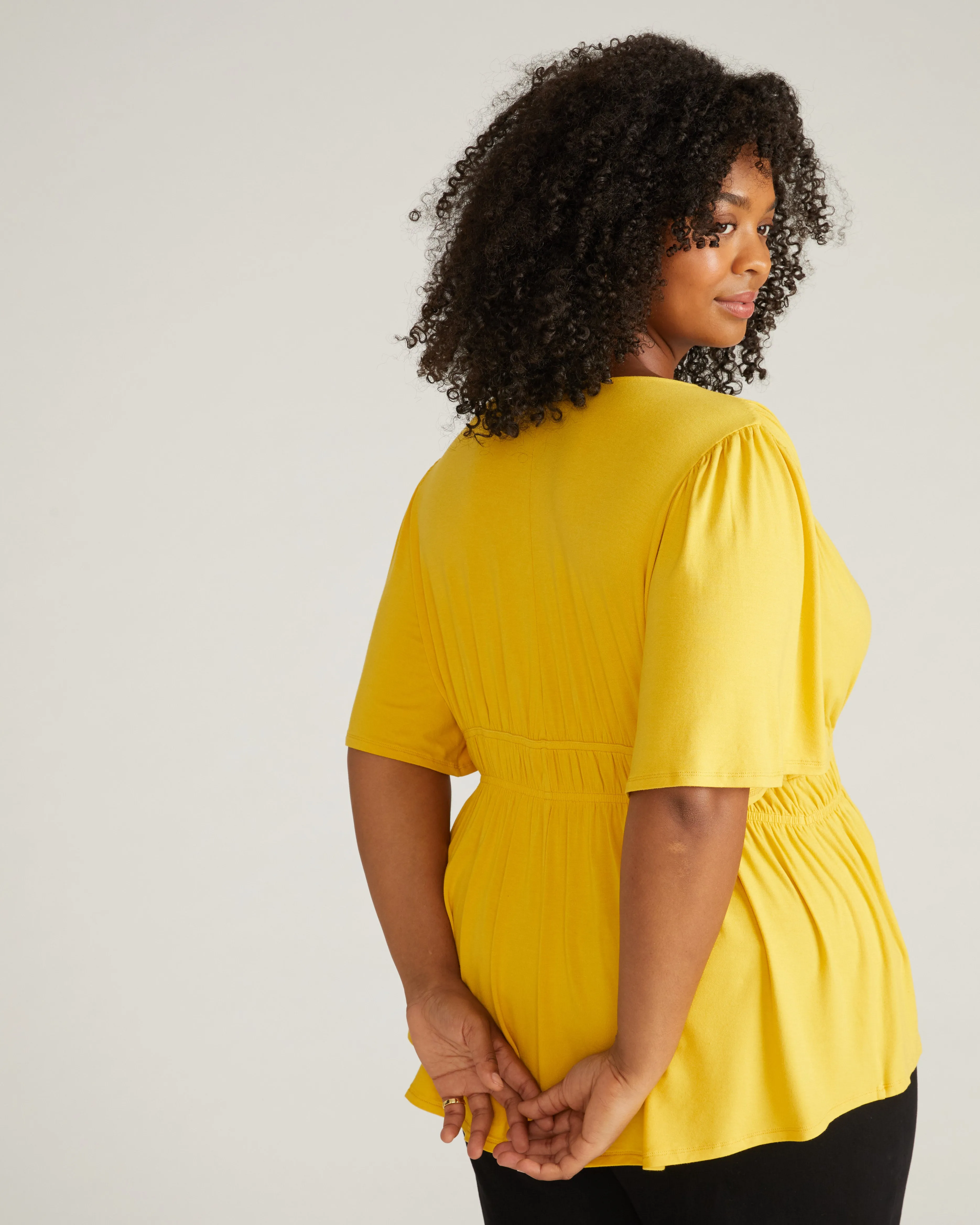 Flora Liquid Jersey Top - Golden Hour sold by Universal Standard product image thumbnail 4