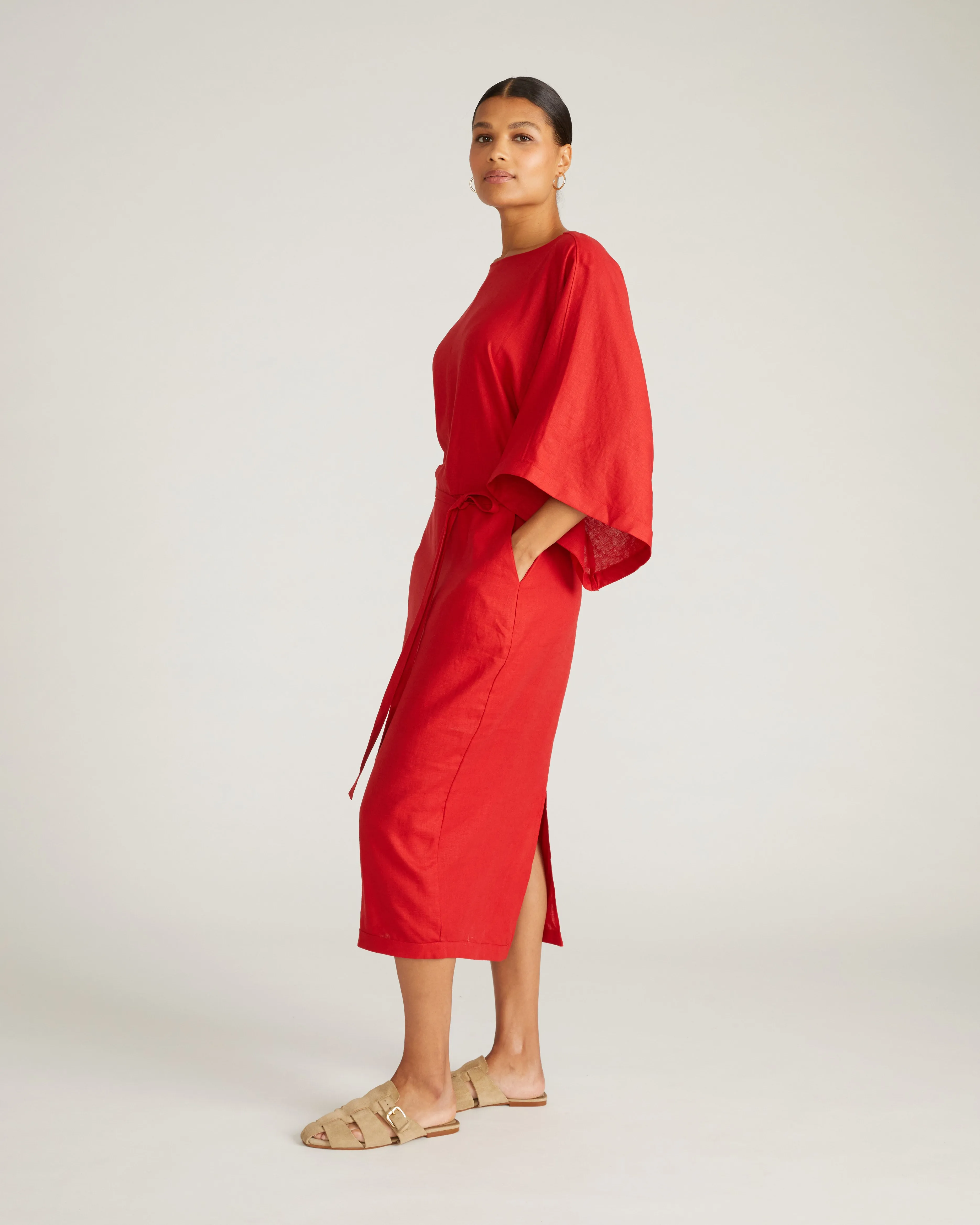Lio Linen Dress - Ruby Red sold by Universal Standard product image thumbnail 5