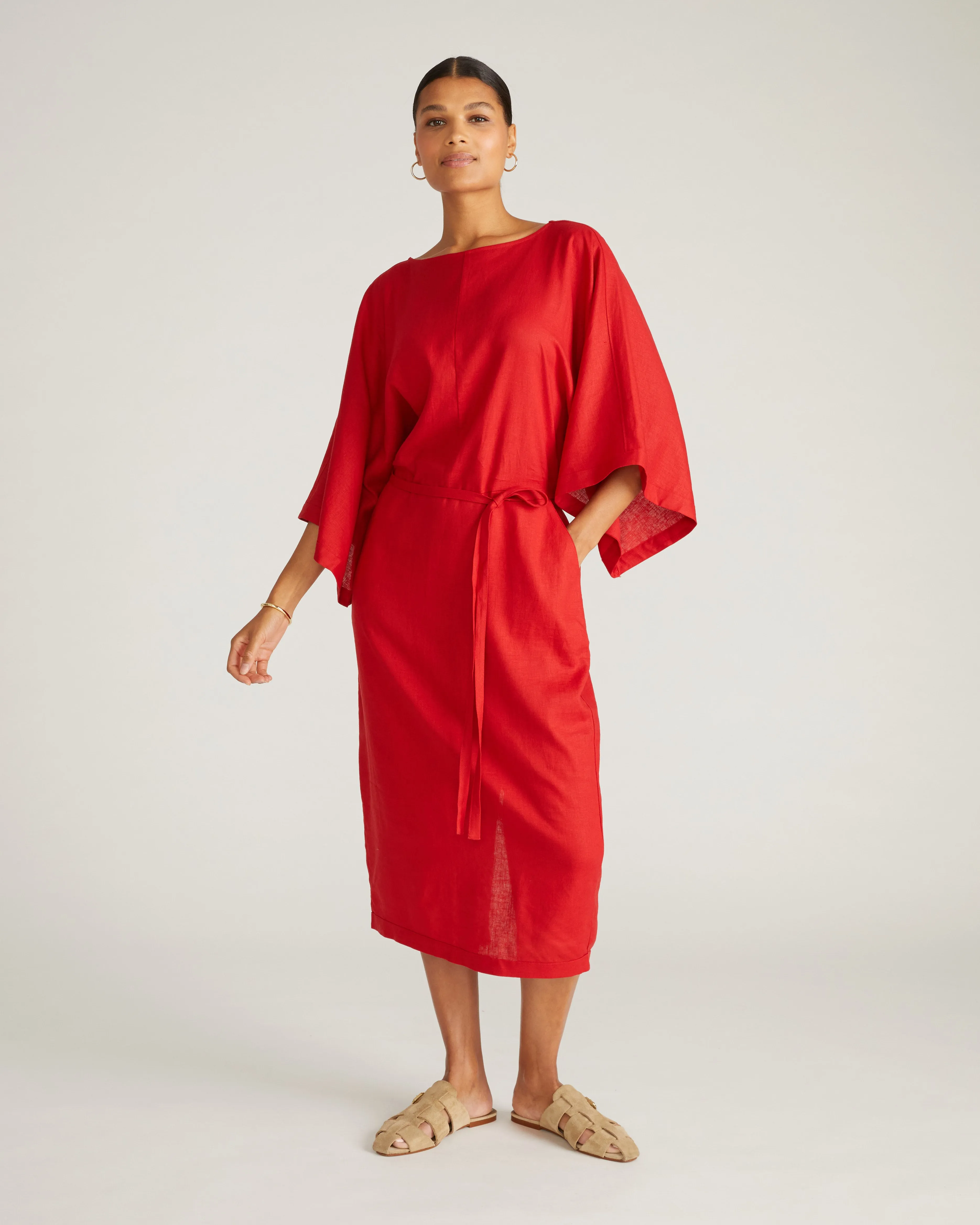 Lio Linen Dress - Ruby Red sold by Universal Standard product image thumbnail 4