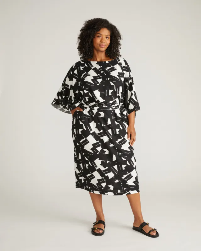 Lio Linen Dress - Santiago Print sold by Universal Standard
