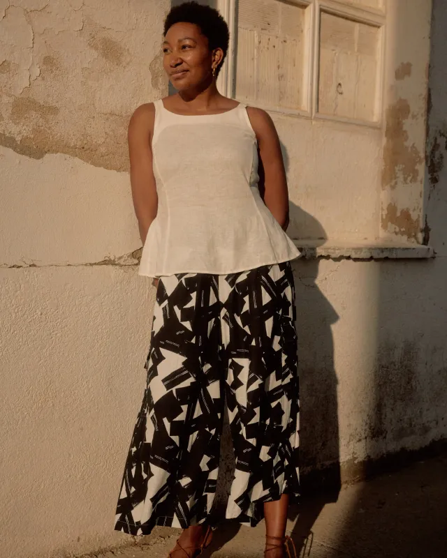 Kuki Linen Top - White sold by Universal Standard
