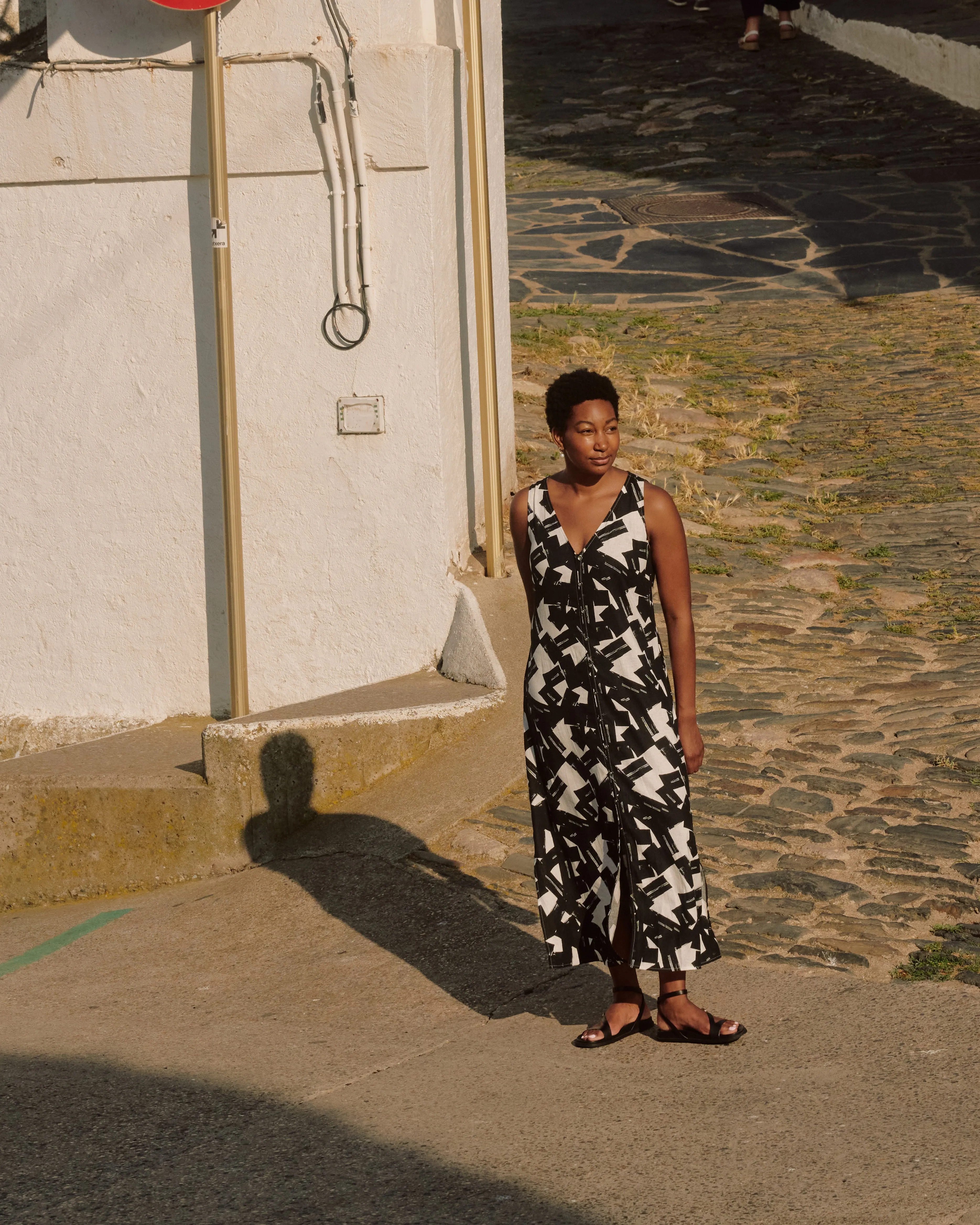 Islet Button-Down Linen Maxi Dress - Santiago Print sold by Universal Standard