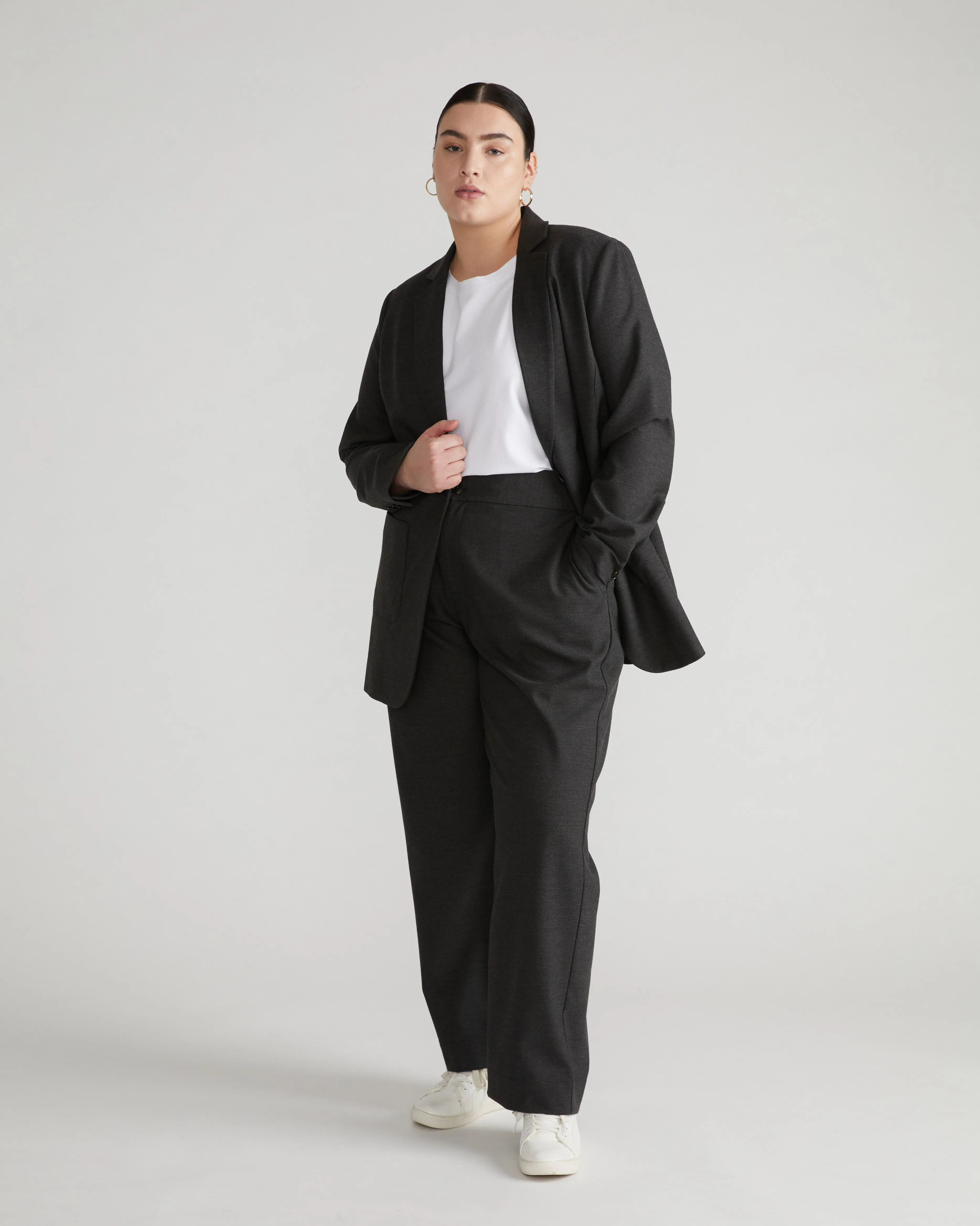 Infinite Flannel Pants - Dark Grey sold by Universal Standard