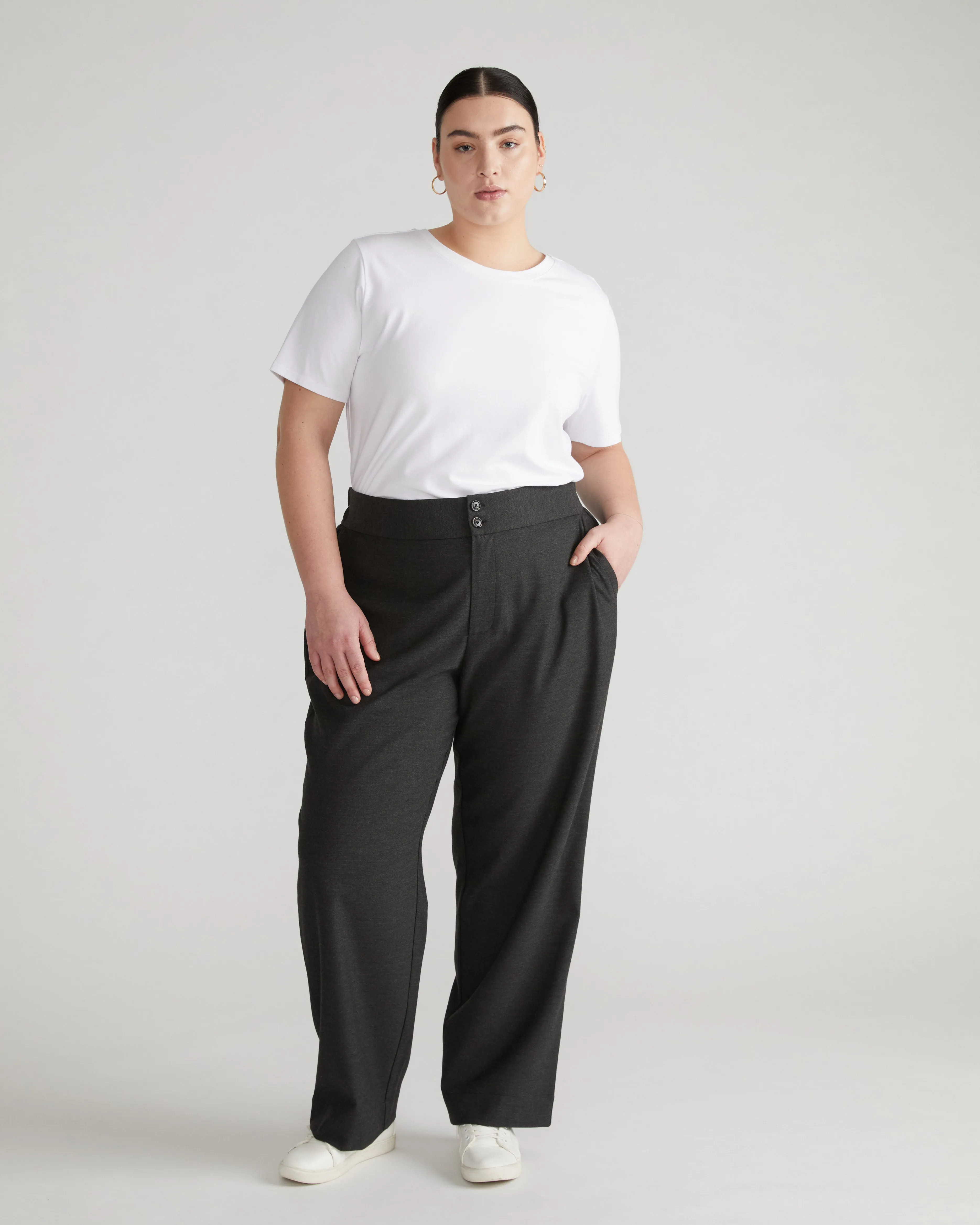 Infinite Flannel Pants - Dark Grey sold by Universal Standard product image thumbnail 2