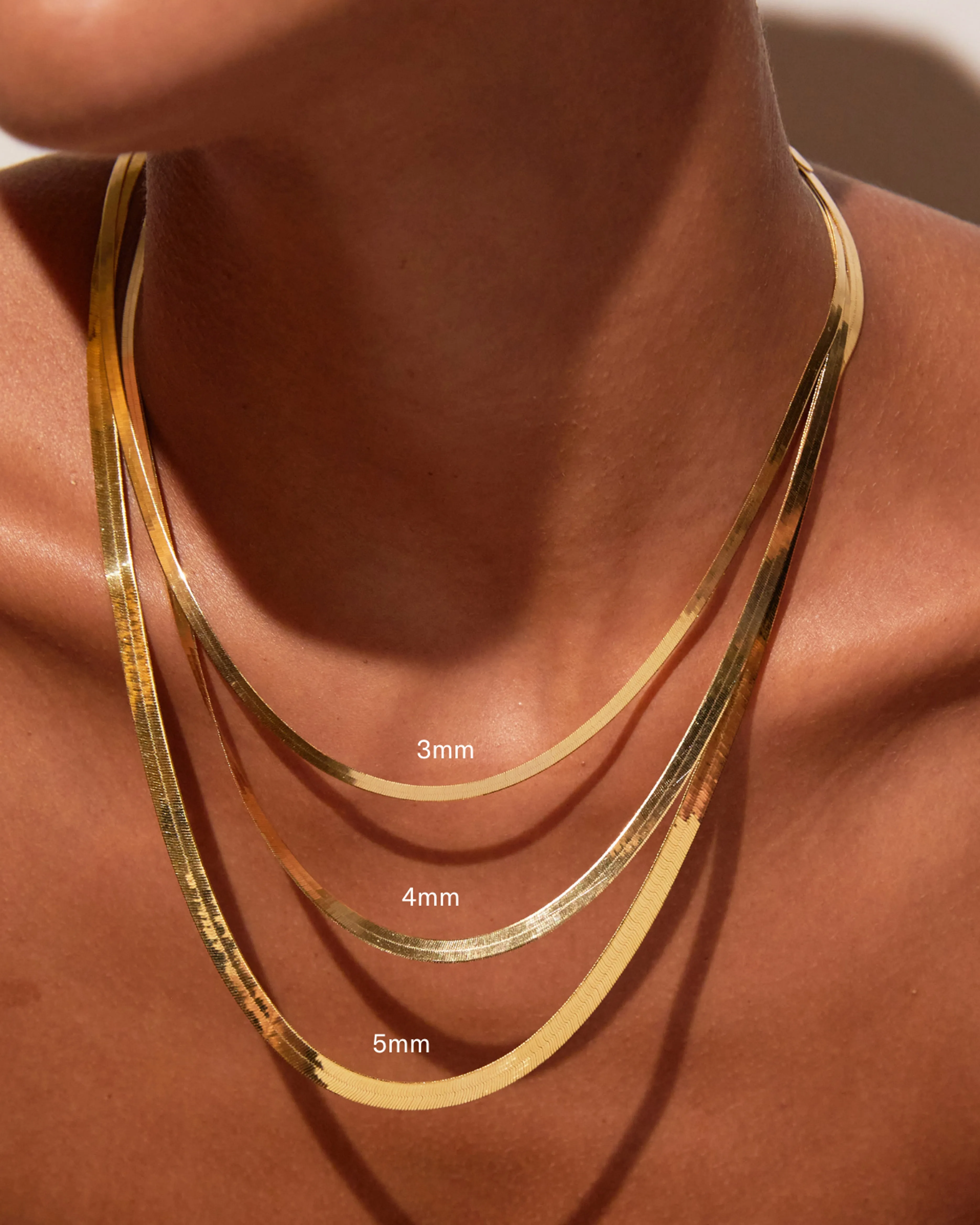 Aurate Gold Herringbone Chain Necklace sold by Universal Standard product image thumbnail 2