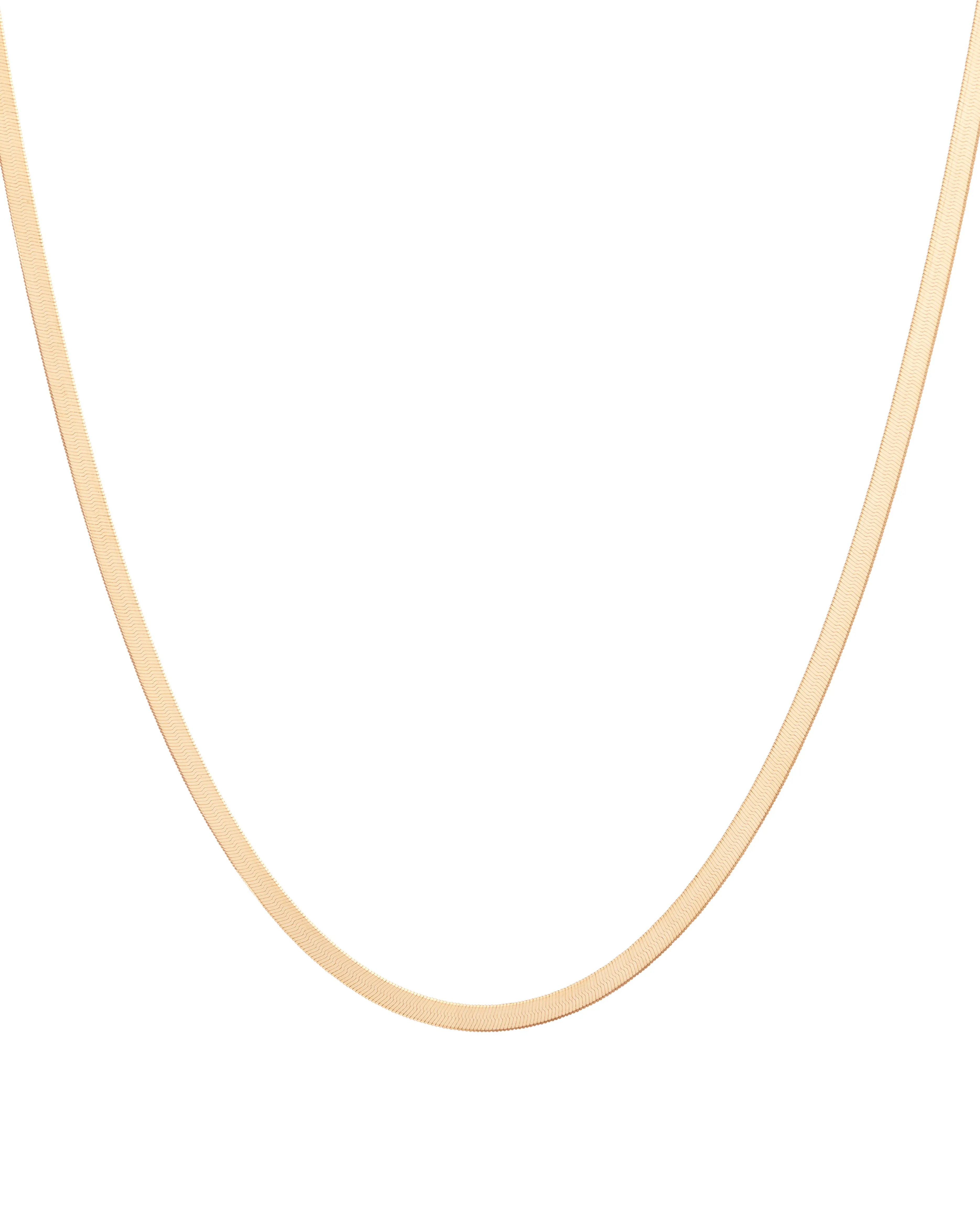 Aurate Gold Herringbone Chain Necklace sold by Universal Standard