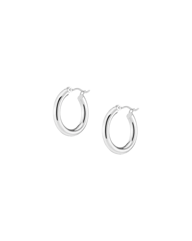 Aurate Silver Hoop Earrings sold by Universal Standard