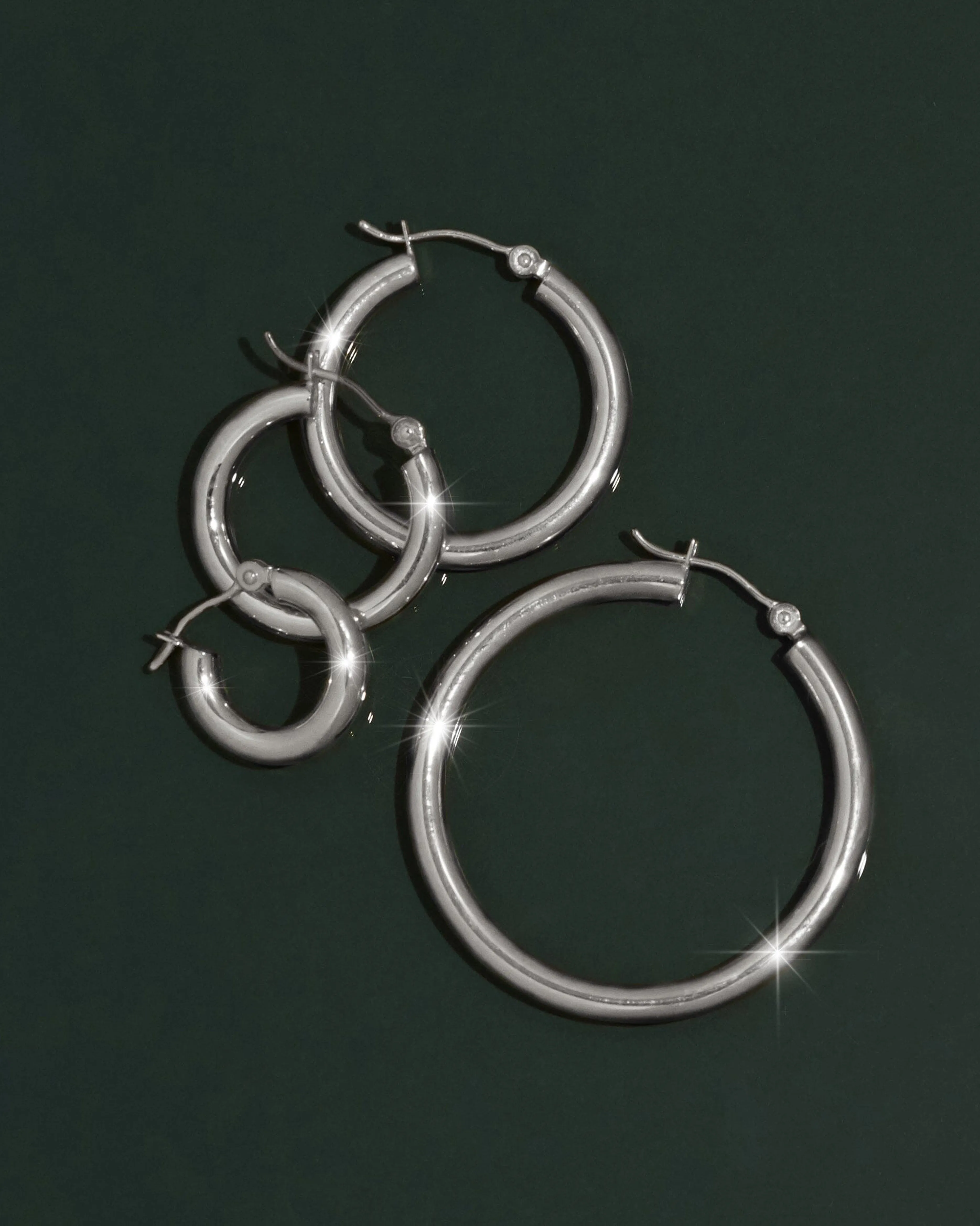 Aurate Silver Hoop Earrings sold by Universal Standard product image thumbnail 2