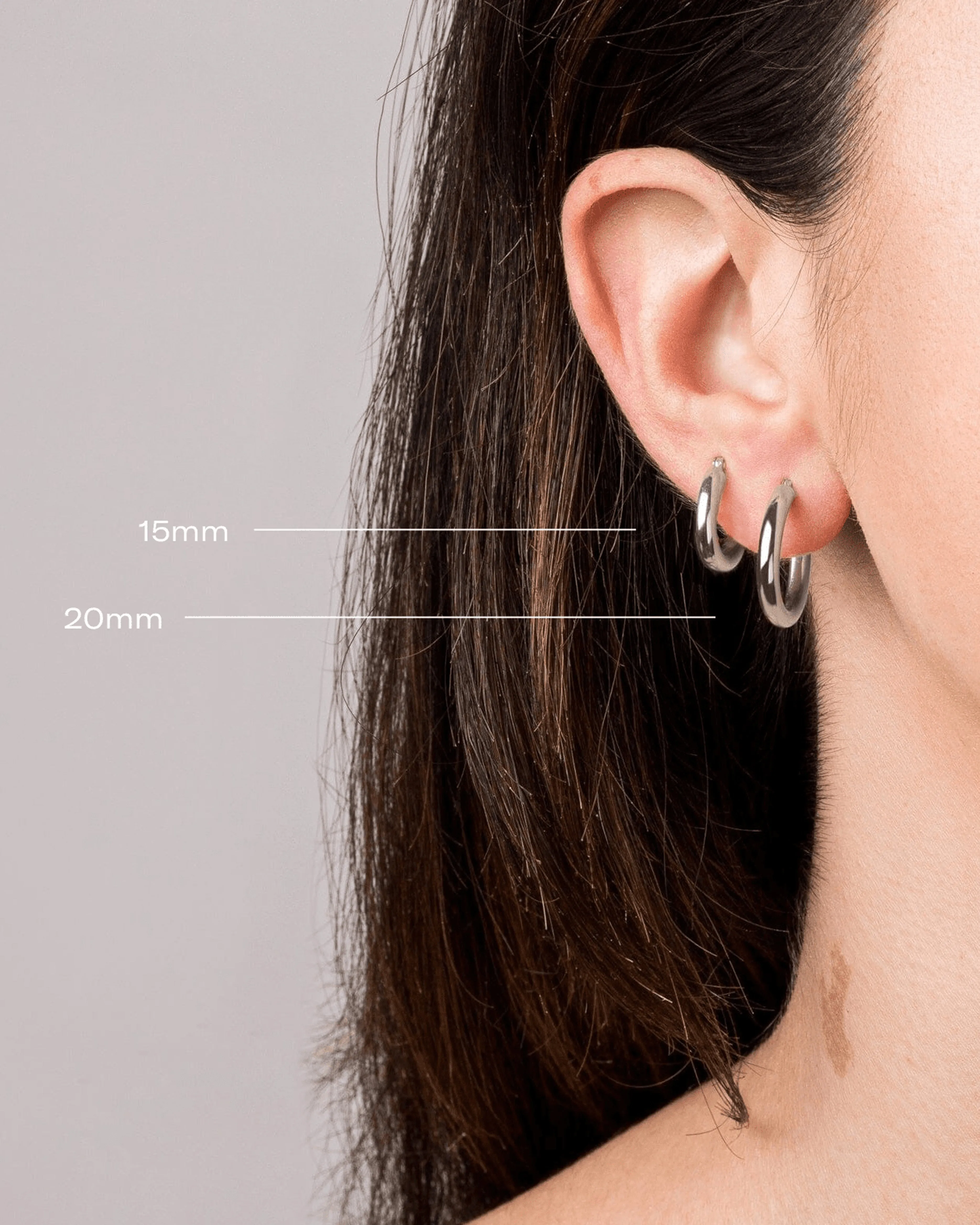 Aurate Silver Hoop Earrings sold by Universal Standard product image thumbnail 3