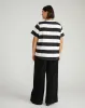 Breton Stripe Garcon Tee - Ecru/Black Rugby Stripe sold by Universal Standard