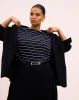 Montauk Breton Stripe Bell Sleeve Top - Navy Pinstripe sold by Universal Standard