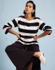 Montauk Breton Stripe Bell Sleeve Top - Ecru/Black Rugby Stripe sold by Universal Standard