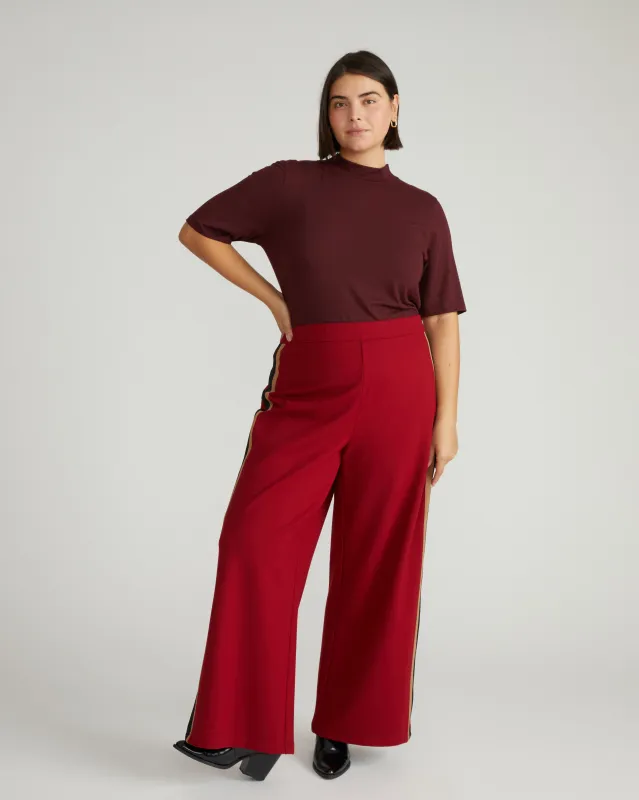 Modern Mock Neck Tee - Black Cherry sold by Universal Standard