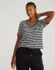 V Rex - Black/White Stripe with Aventurine Trim sold by Universal Standard