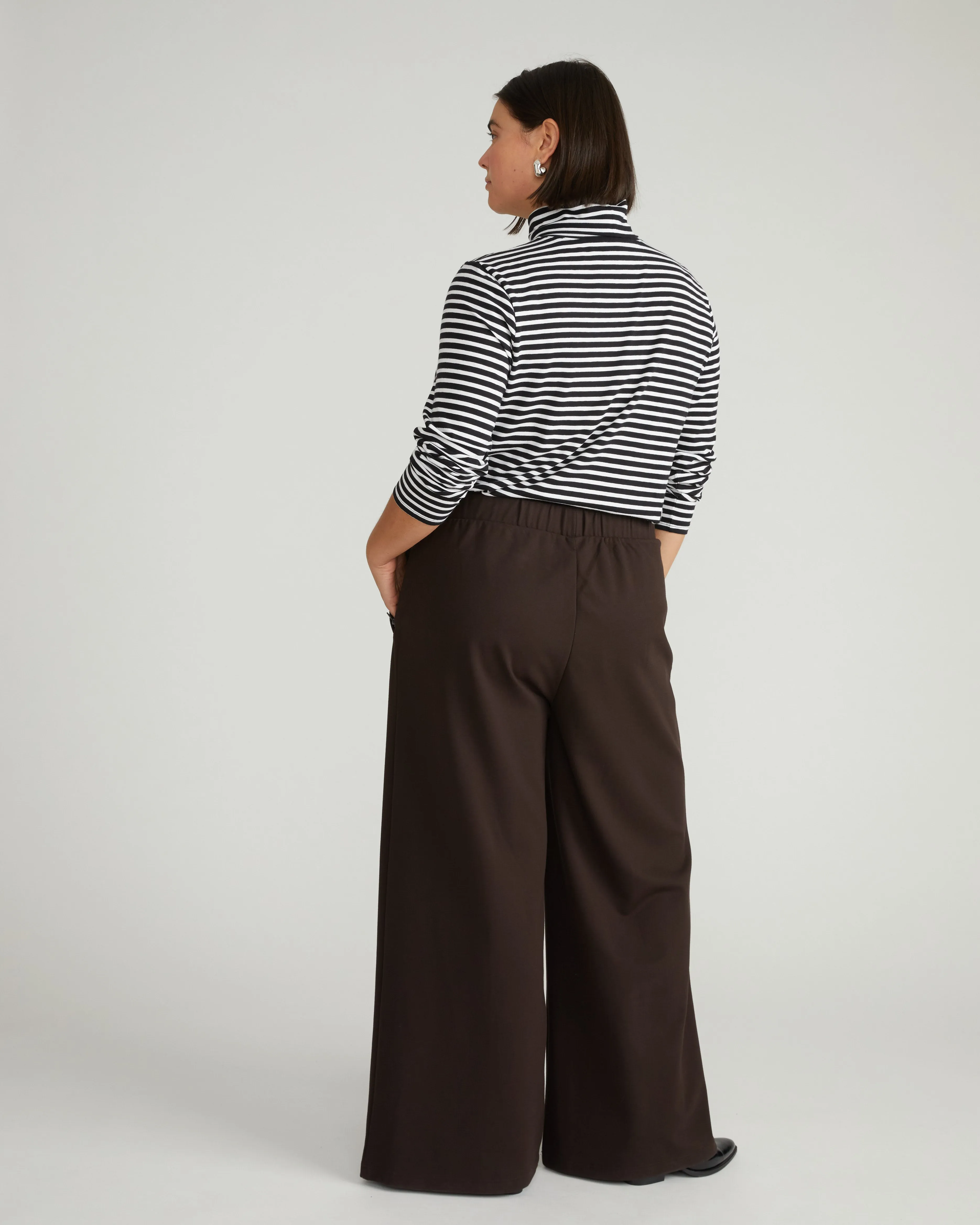 Close Fit Turtleneck - Black/White Stripe sold by Universal Standard product image thumbnail 3