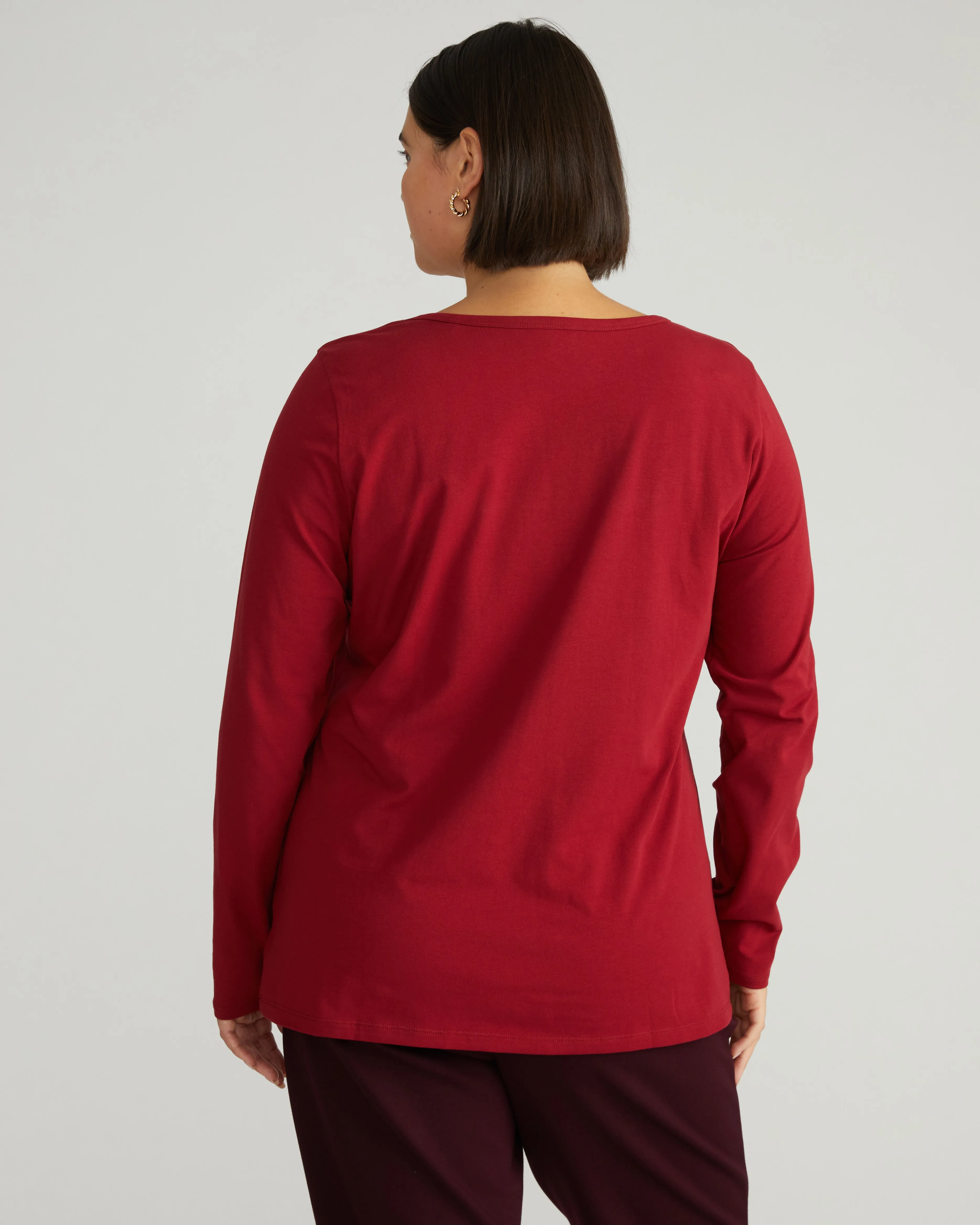 Long Sleeve Square Neck Tee - Garnet sold by Universal Standard product image thumbnail 3