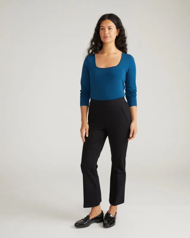 Long Sleeve Square Neck Tee - Deep Teal sold by Universal Standard