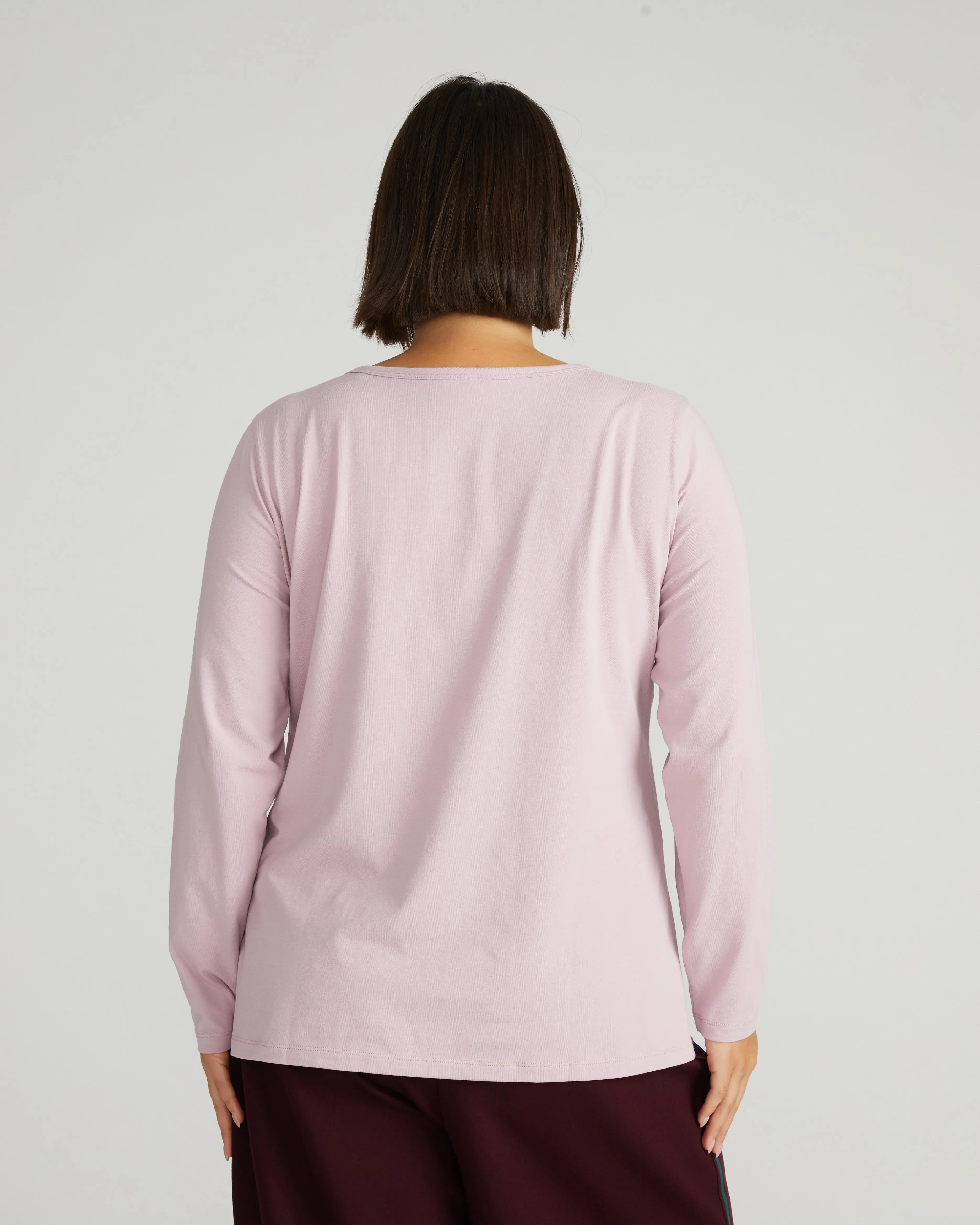 Long Sleeve Square Neck Tee - Pale Mauve sold by Universal Standard product image thumbnail 3