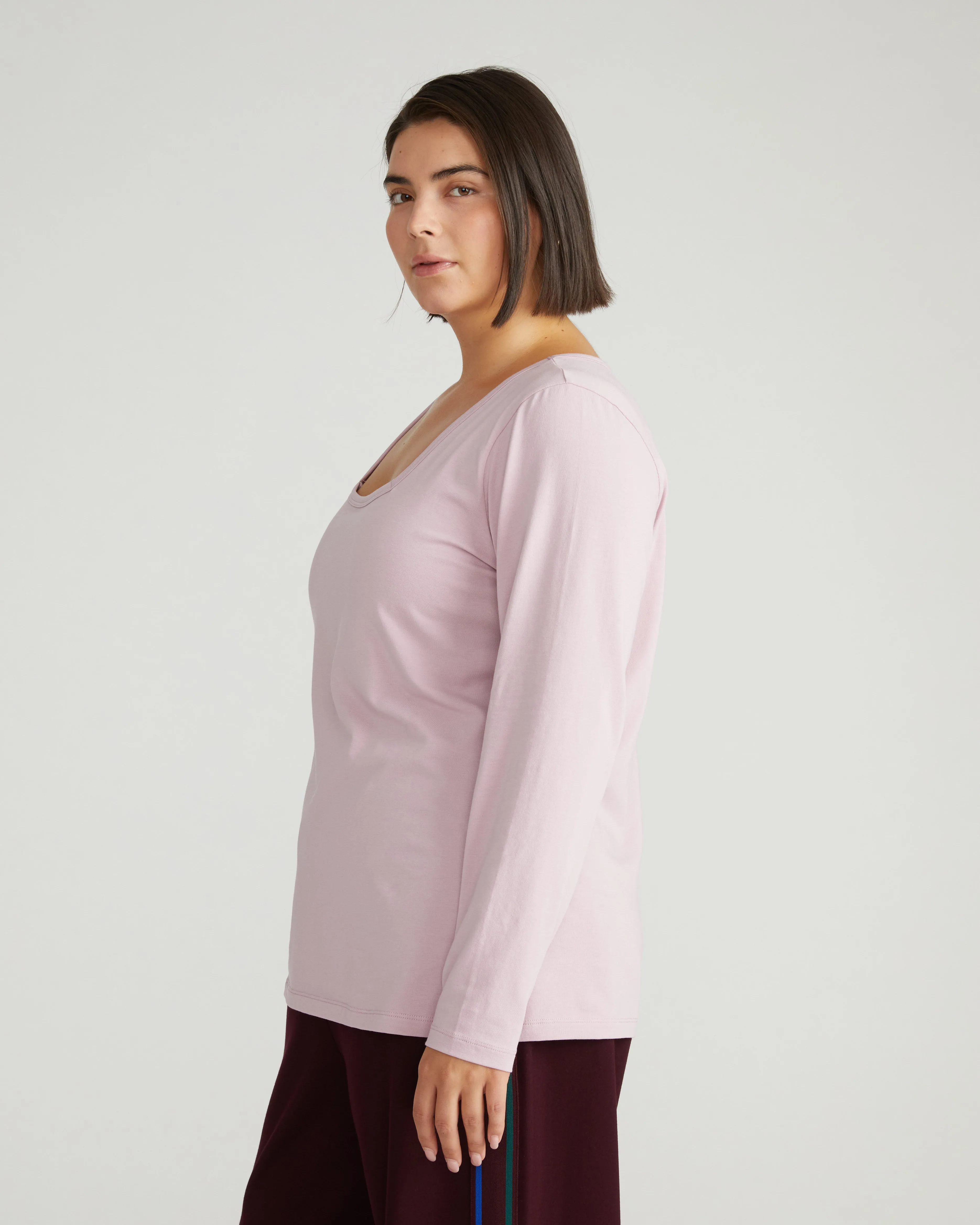 Long Sleeve Square Neck Tee - Pale Mauve sold by Universal Standard product image thumbnail 2