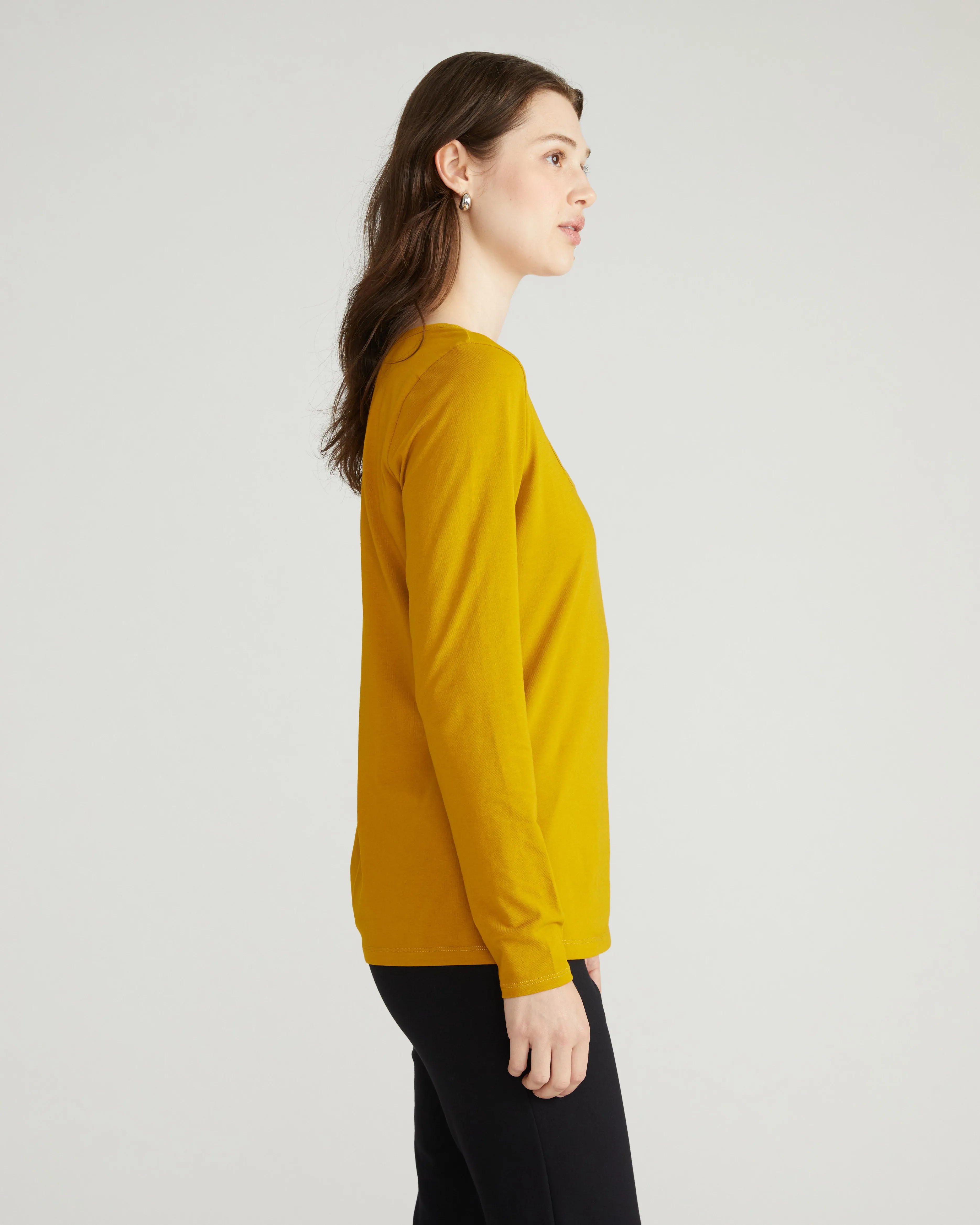 Long Sleeve Square Neck Tee - Mustard sold by Universal Standard product image thumbnail 3