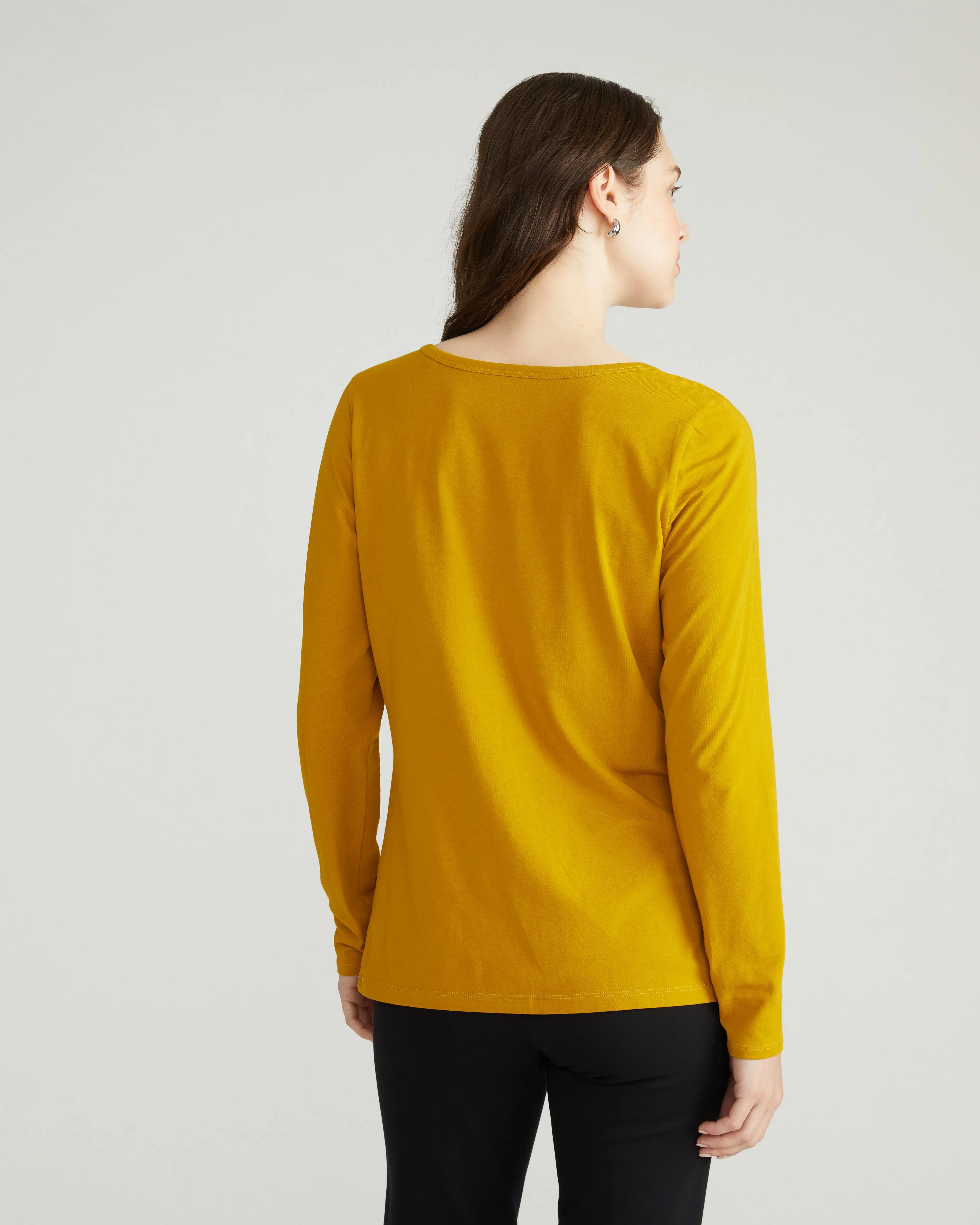 Long Sleeve Square Neck Tee - Mustard sold by Universal Standard product image thumbnail 4