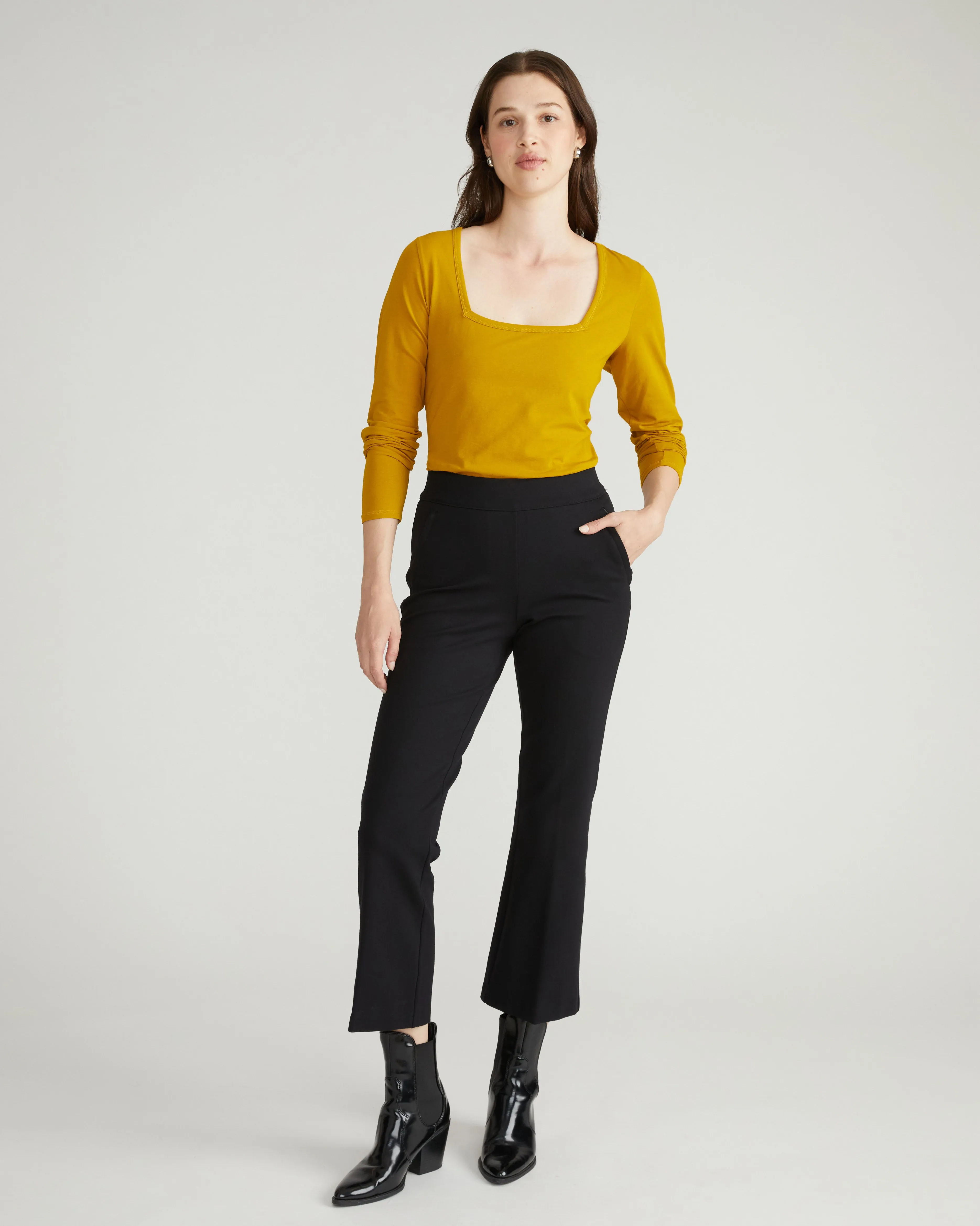 Long Sleeve Square Neck Tee - Mustard sold by Universal Standard product image thumbnail 2