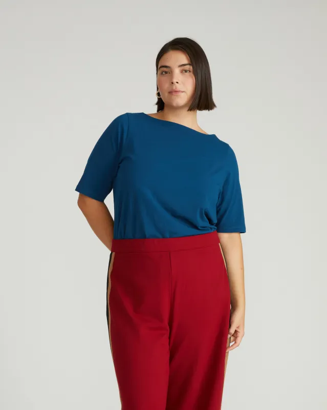 Bella Boatneck Tee - Deep Teal sold by Universal Standard