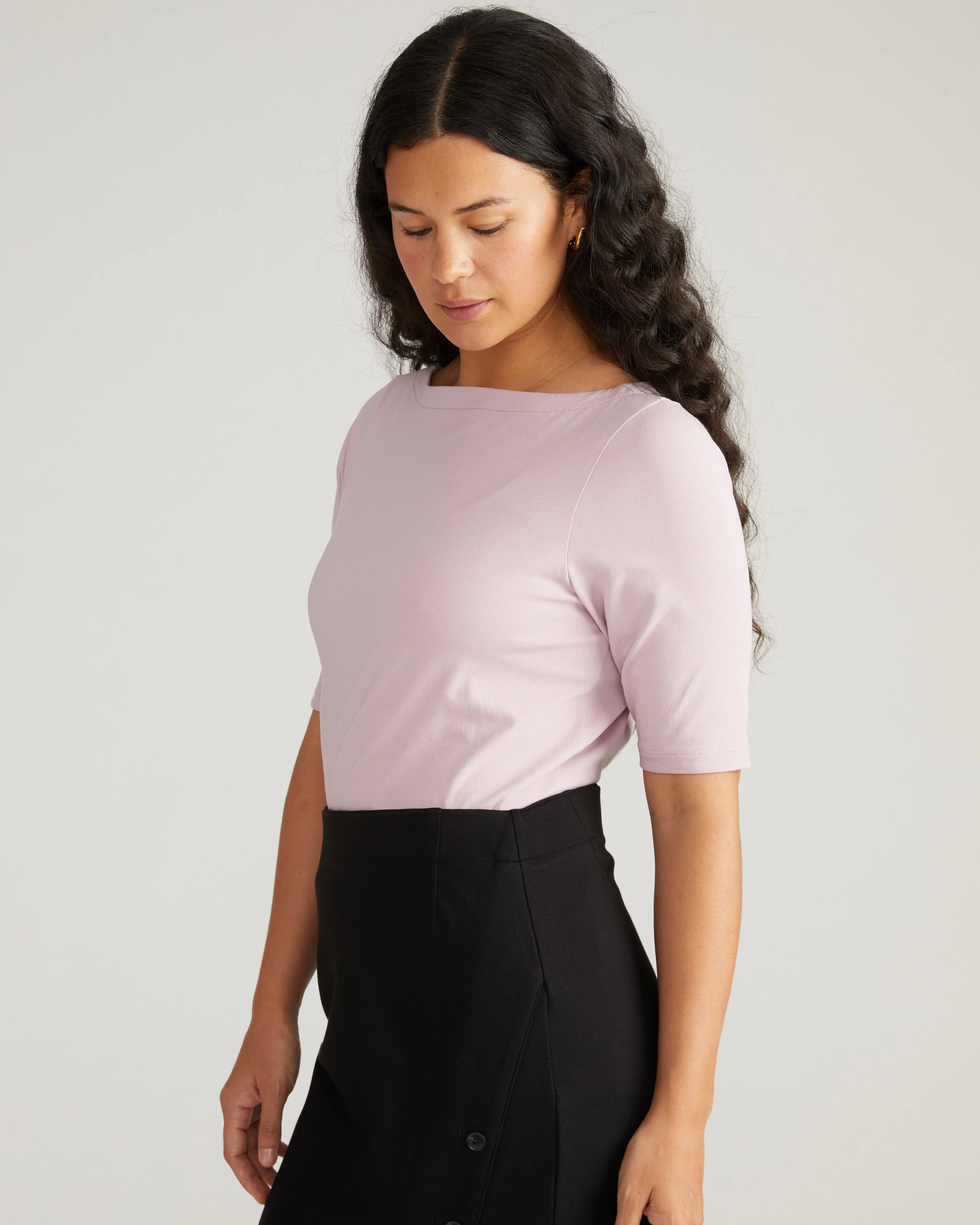 Bella Boatneck Tee - Pale Mauve sold by Universal Standard product image thumbnail 3