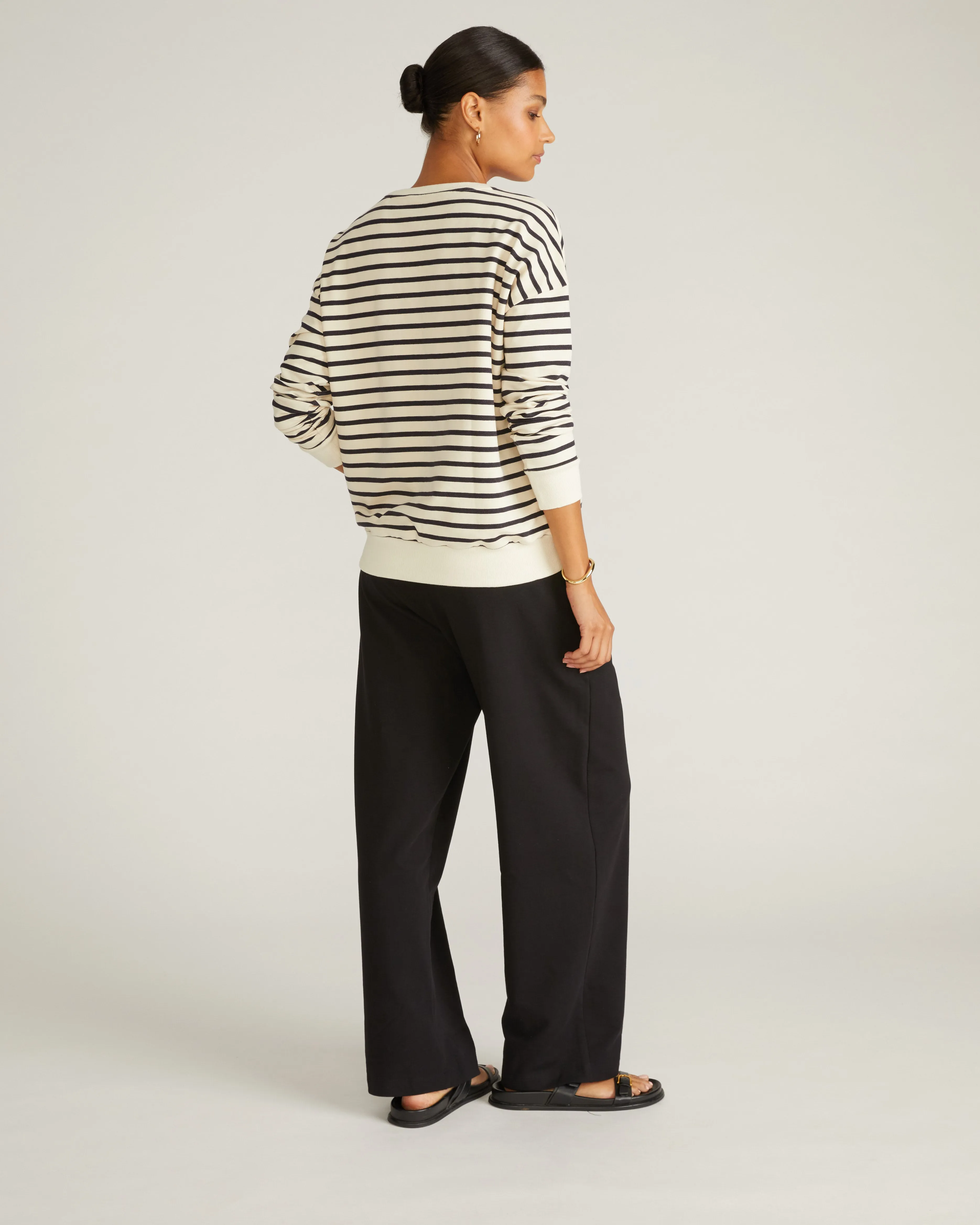 Lauren Classic Sweatshirt - Ecru/Black Stripe sold by Universal Standard product image thumbnail 5
