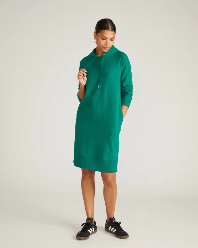 Bree Hooded Sweatshirt Dress - Aventurine sold by Universal Standard