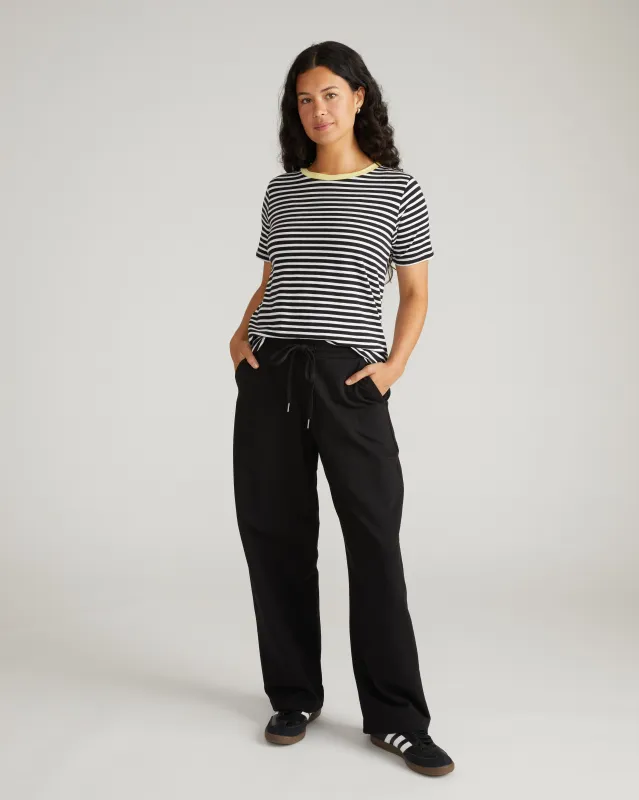 Tee Rex - Black/White Stripe with Reed Trim sold by Universal Standard