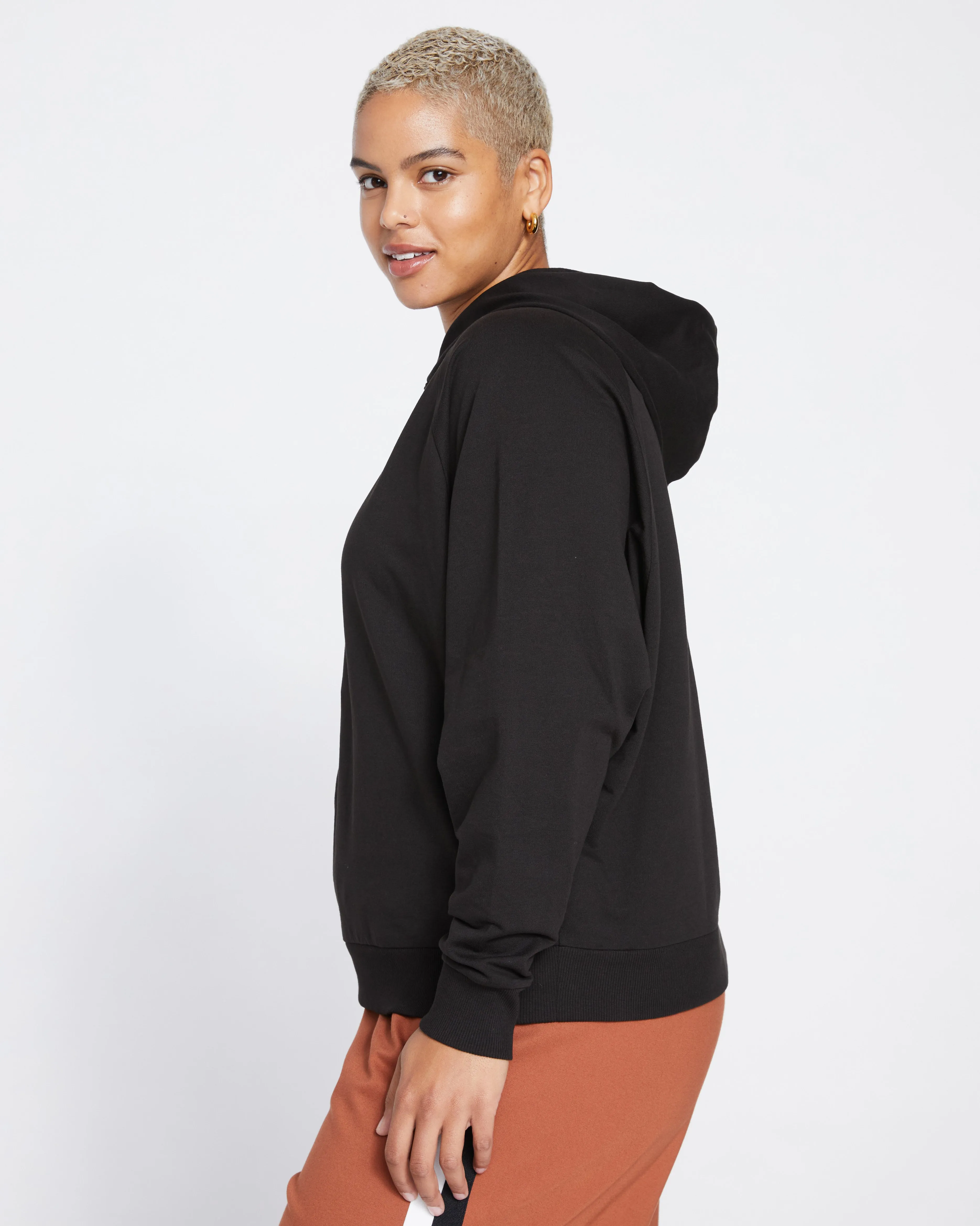 French Terry Pullover Hoodie - Black sold by Universal Standard product image thumbnail 3