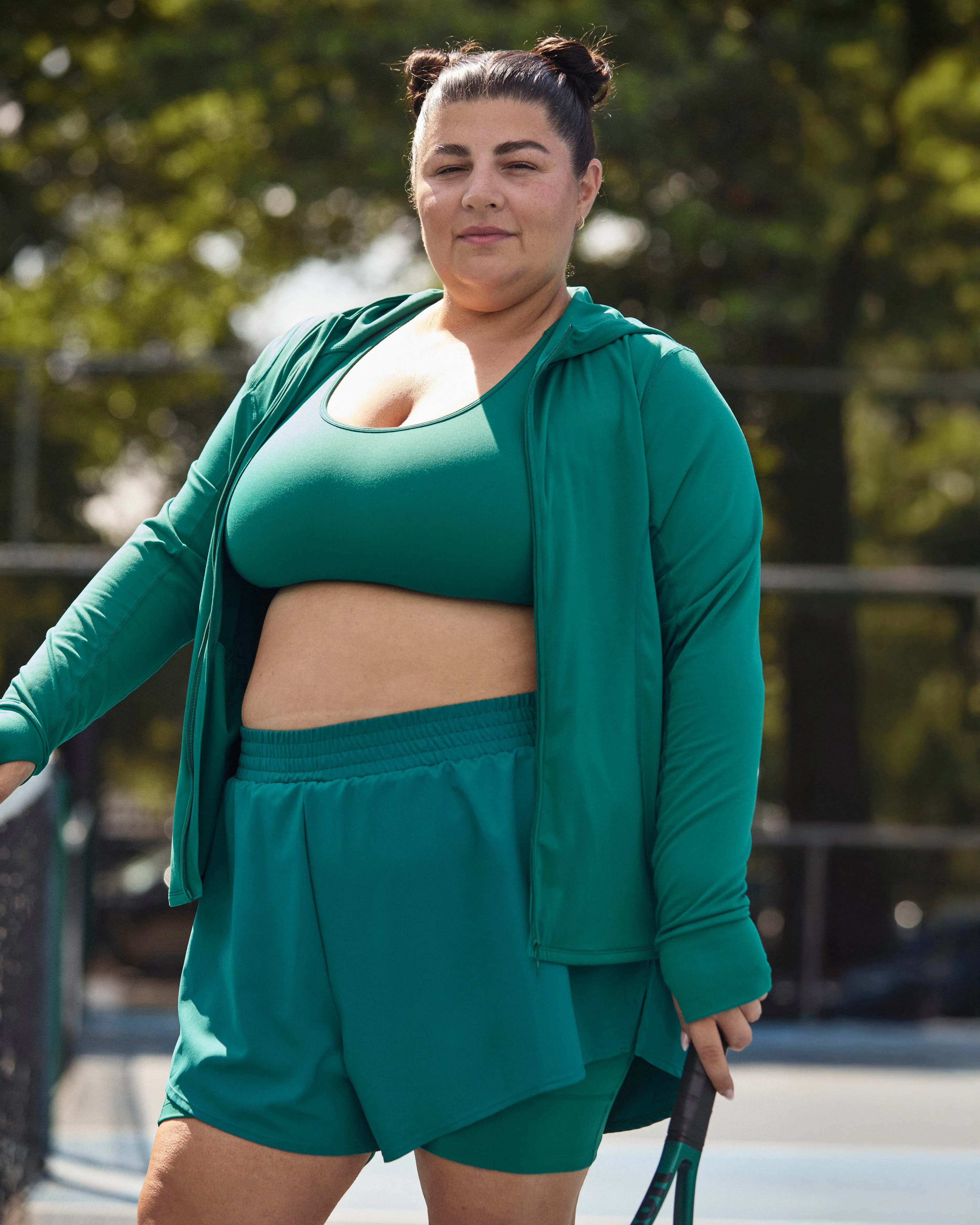 Next-to-Naked Hooded Zip Jacket - Aventurine sold by Universal Standard