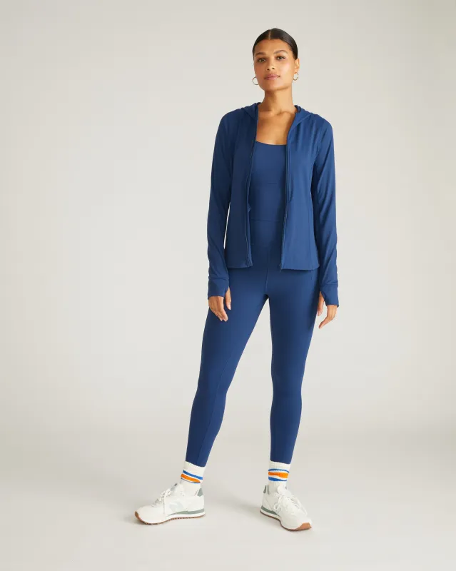 Next-to-Naked Hooded Zip Jacket - Pageant Blue sold by Universal Standard
