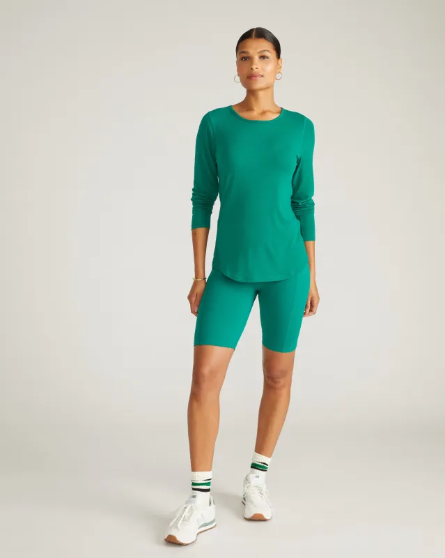 Mia Long Sleeve Movement Tee - Aventurine sold by Universal Standard