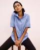 Elbe Stretch Poplin Short Sleeve Shirt - Soft Blue sold by Universal Standard
