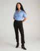 Elbe Stretch Poplin Short Sleeve Shirt - Soft Blue sold by Universal Standard