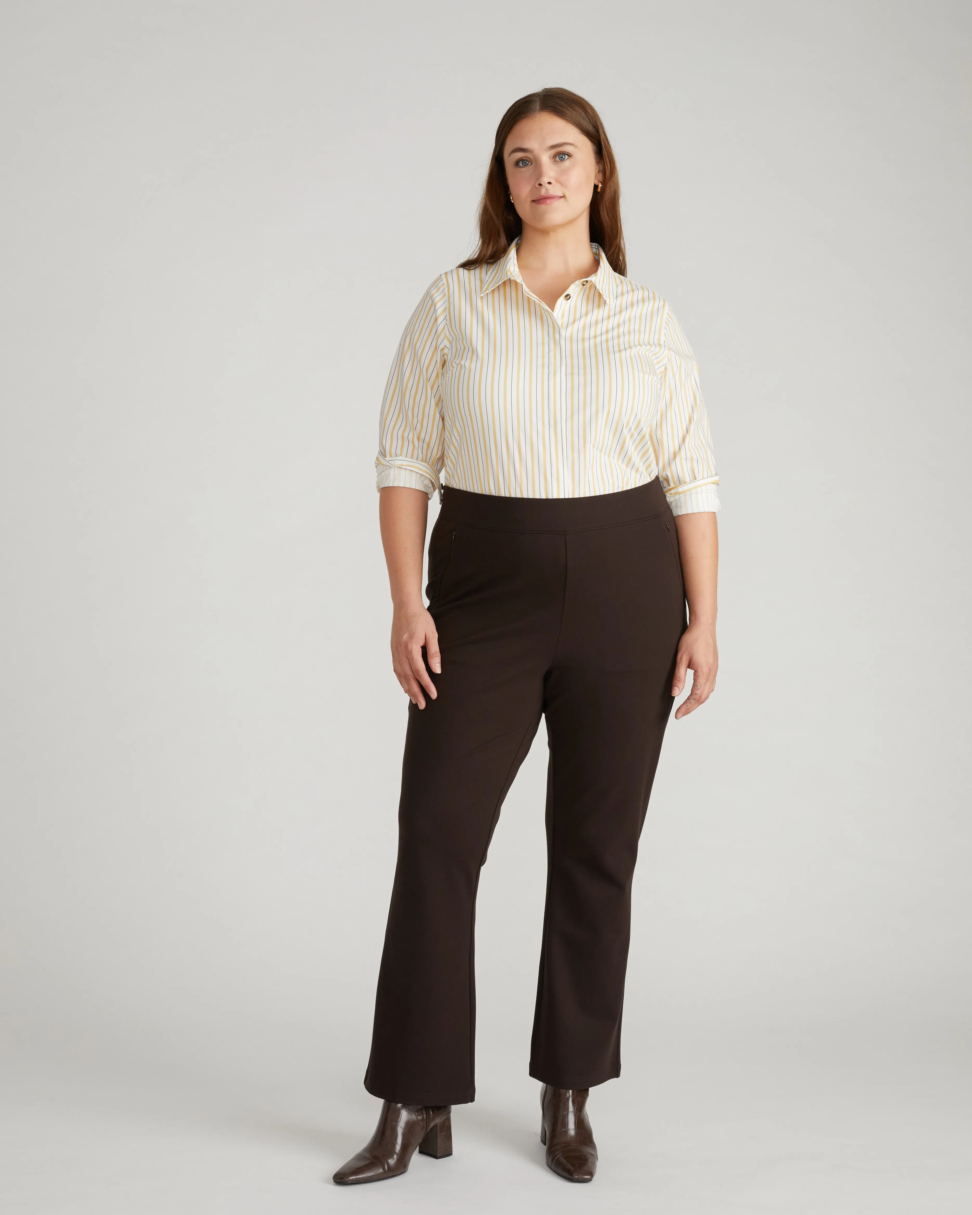 Elbe Stretch Poplin Shirt Classic Fit - Yellow Multi Stripe sold by Universal Standard product image thumbnail 2