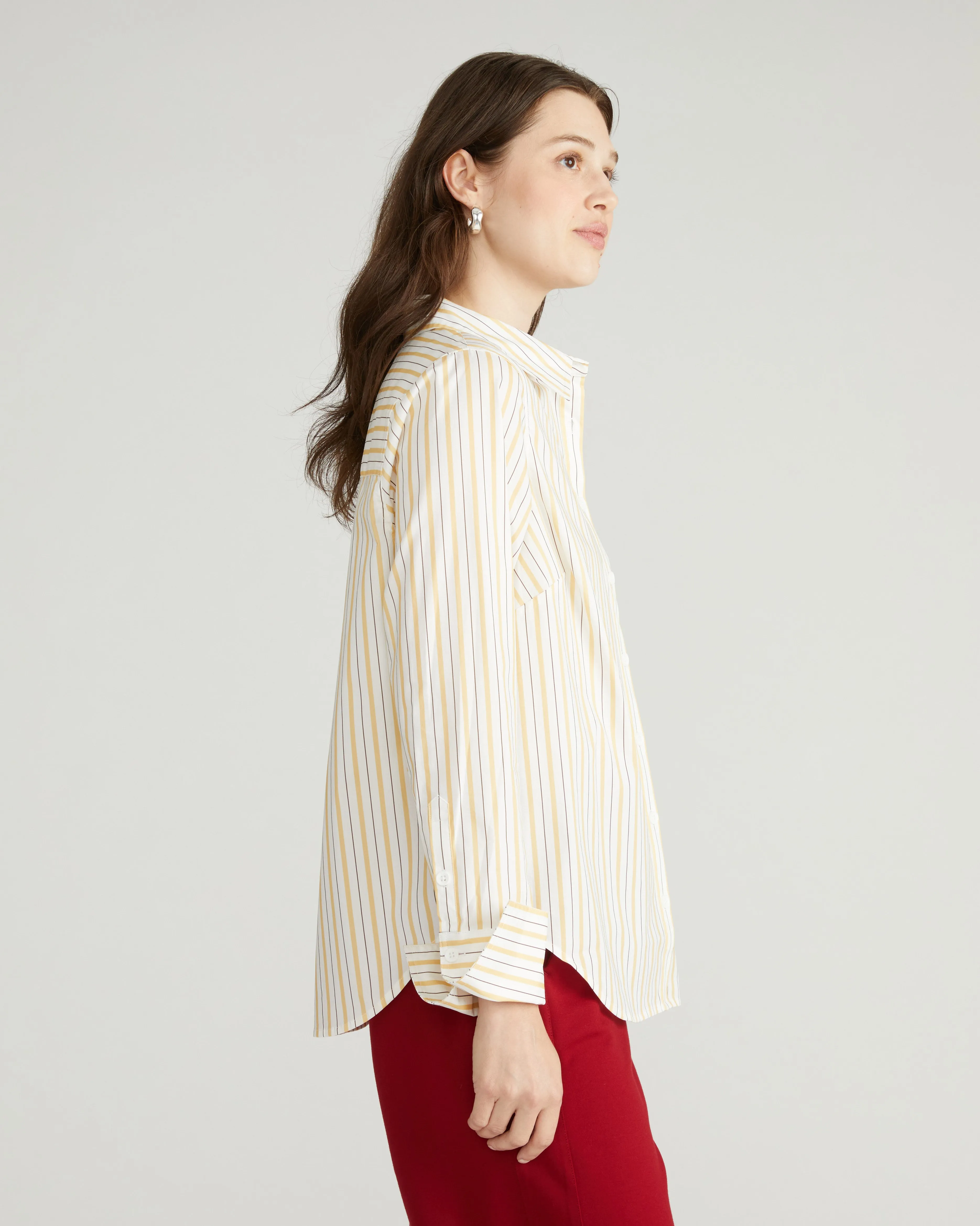 Henning x US Madison Shirt - Yellow Multi Stripe sold by Universal Standard product image thumbnail 2