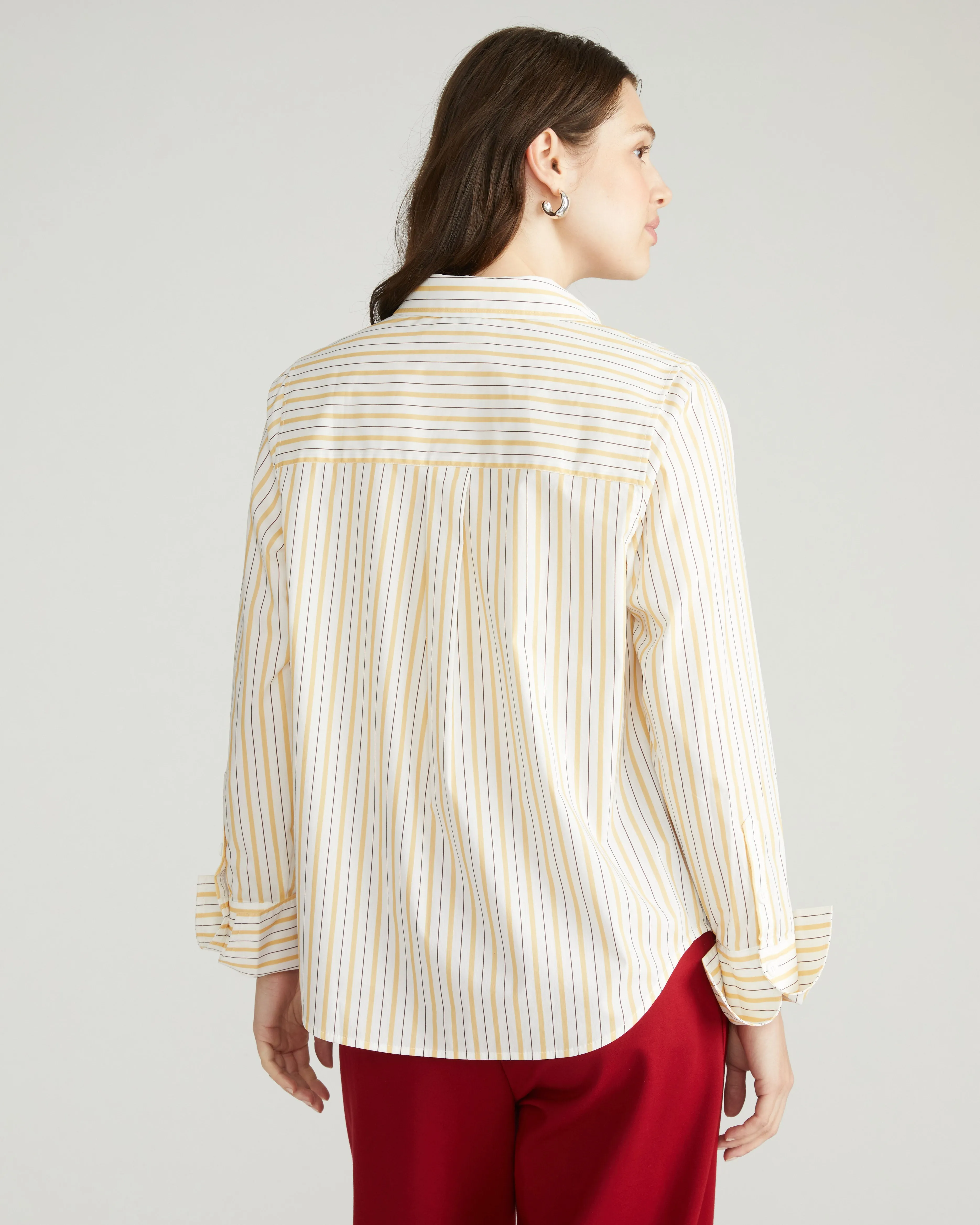 Henning x US Madison Shirt - Yellow Multi Stripe sold by Universal Standard product image thumbnail 3