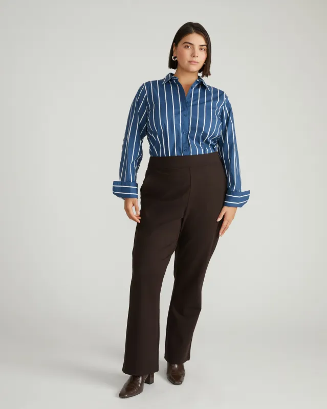 Henning x US Madison Shirt - Ensign Blue/White Stripe sold by Universal Standard
