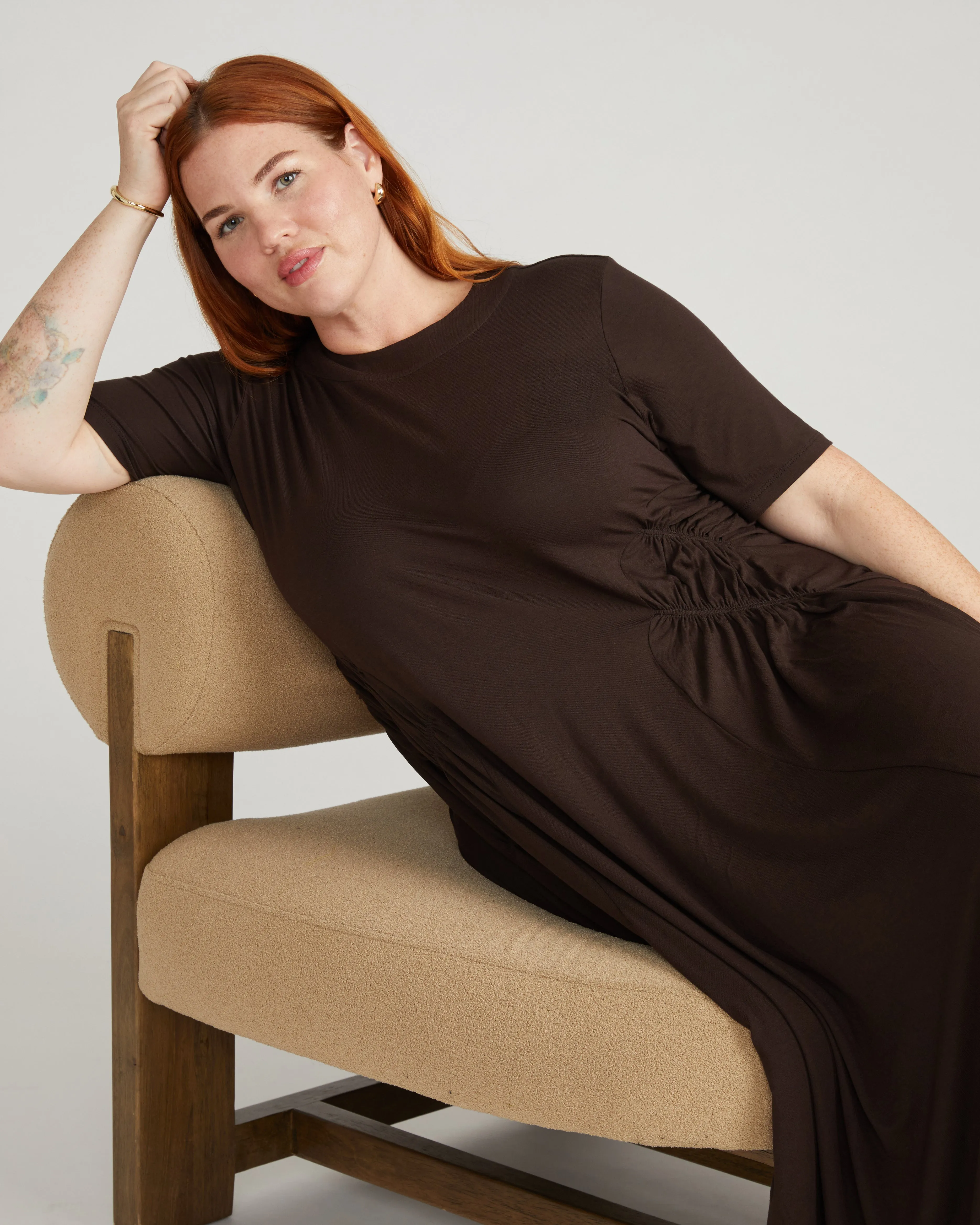 Devi Liquid Jersey Dress - Espresso sold by Universal Standard product image thumbnail 2