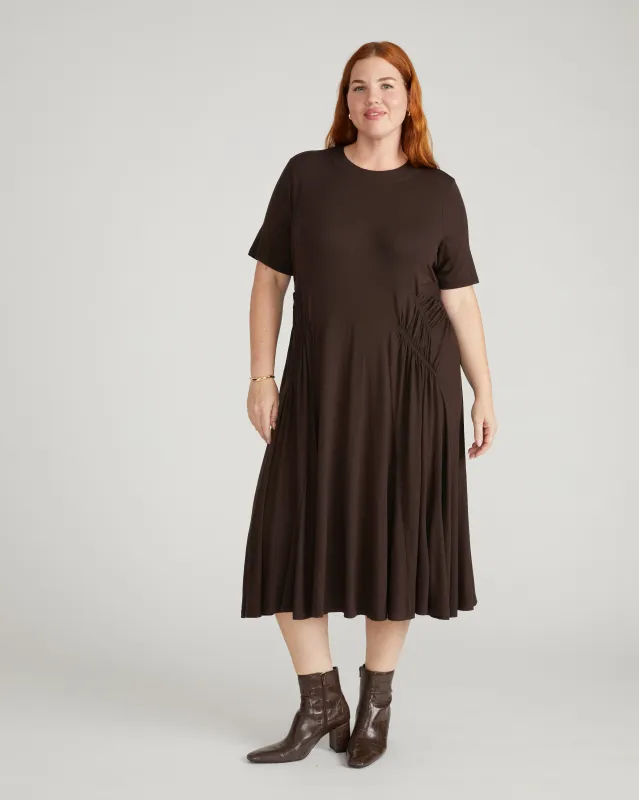 Devi Liquid Jersey Dress - Espresso sold by Universal Standard