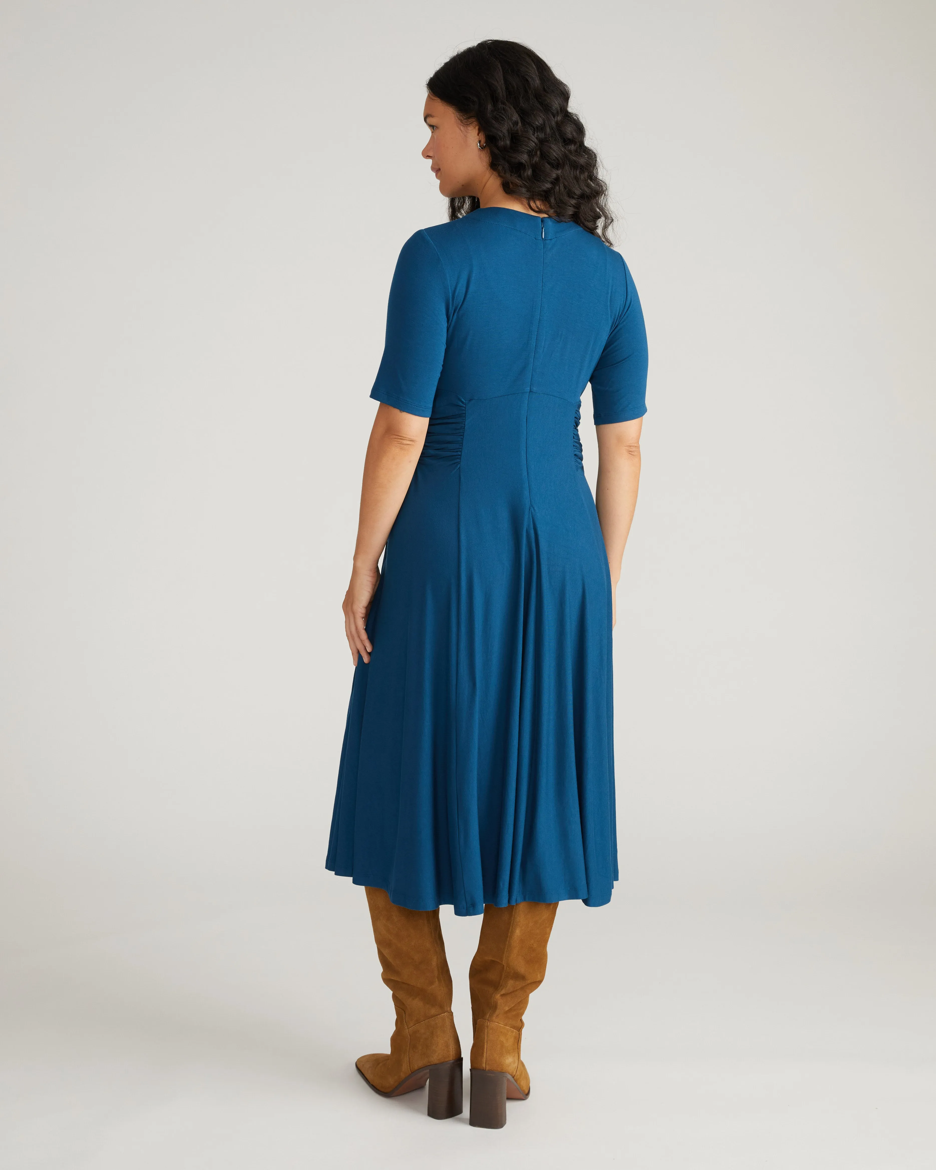 Devi Liquid Jersey Dress - Deep Teal sold by Universal Standard product image thumbnail 3