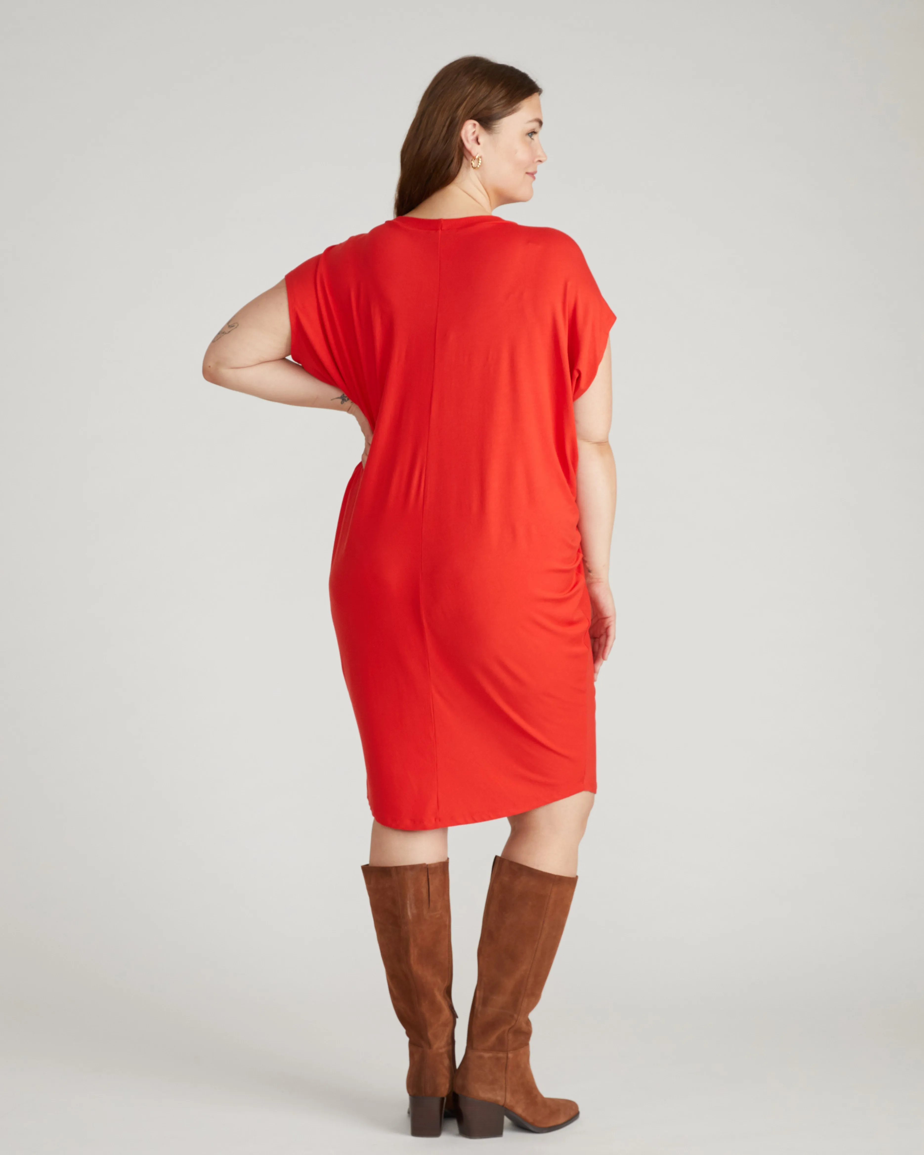 Carrera Relaxed Liquid Jersey Dress - Lipstick sold by Universal Standard product image thumbnail 4