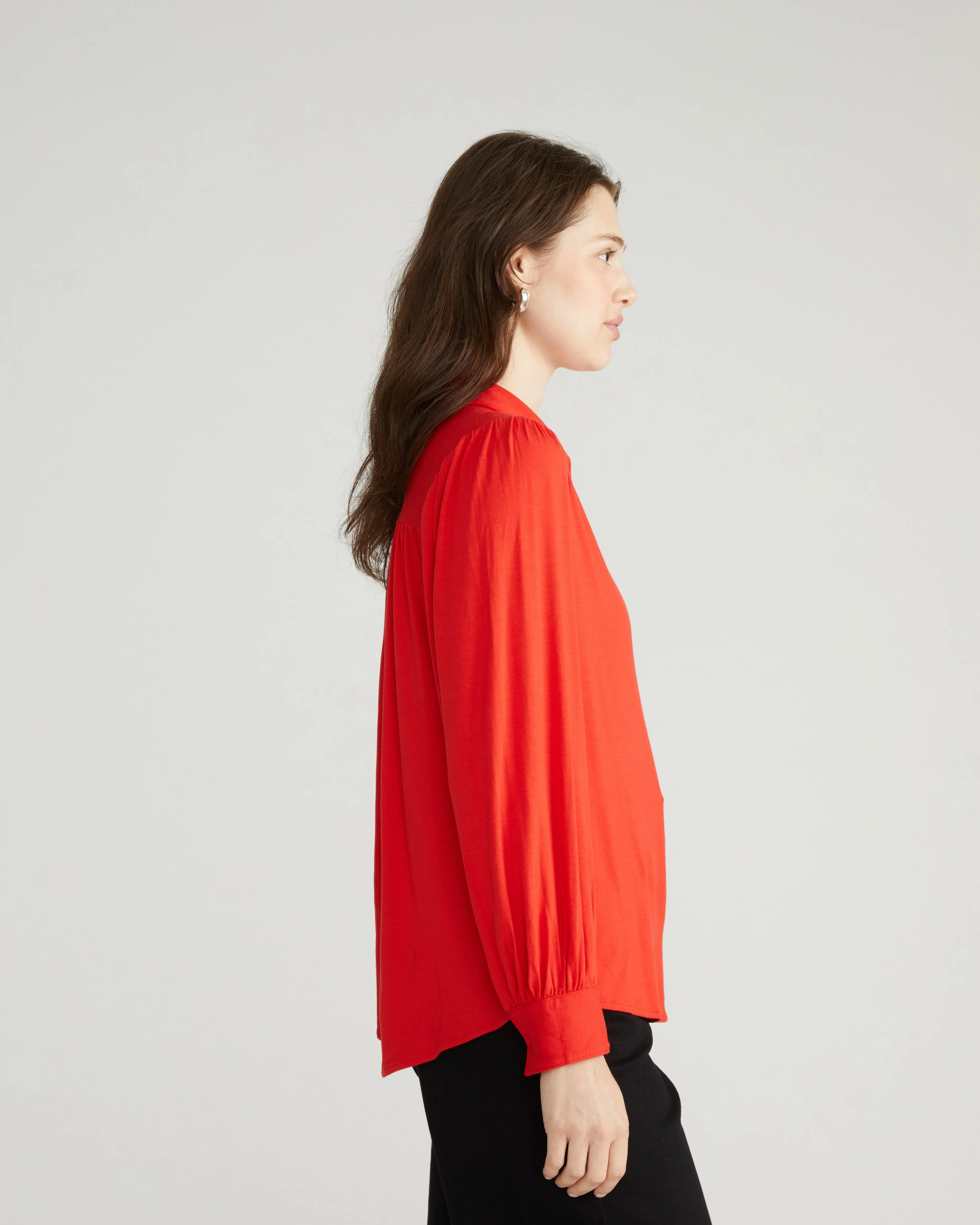 Moore Liquid Jersey Blouse - Lipstick sold by Universal Standard product image thumbnail 2